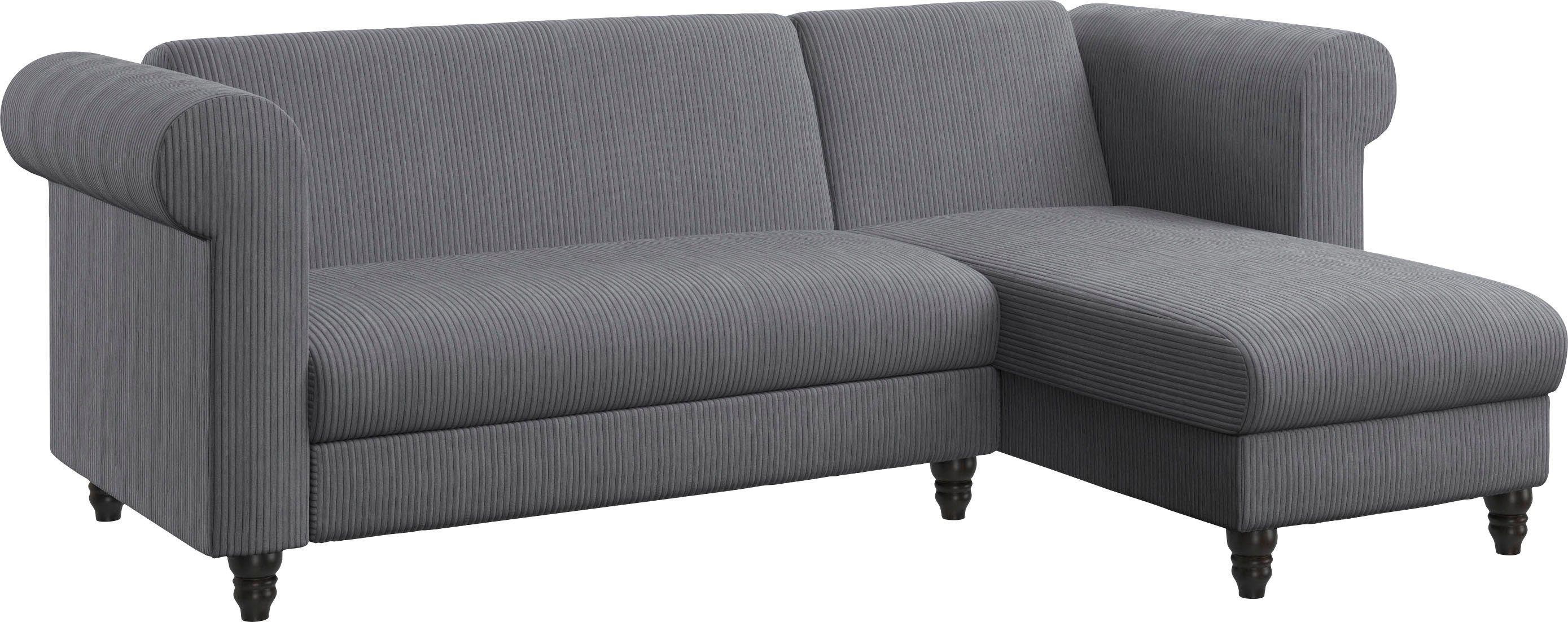 Dorel Home Hoekbank Felix II, L-model, bedbank 241cm (ligoppervlak 108x195 cm),