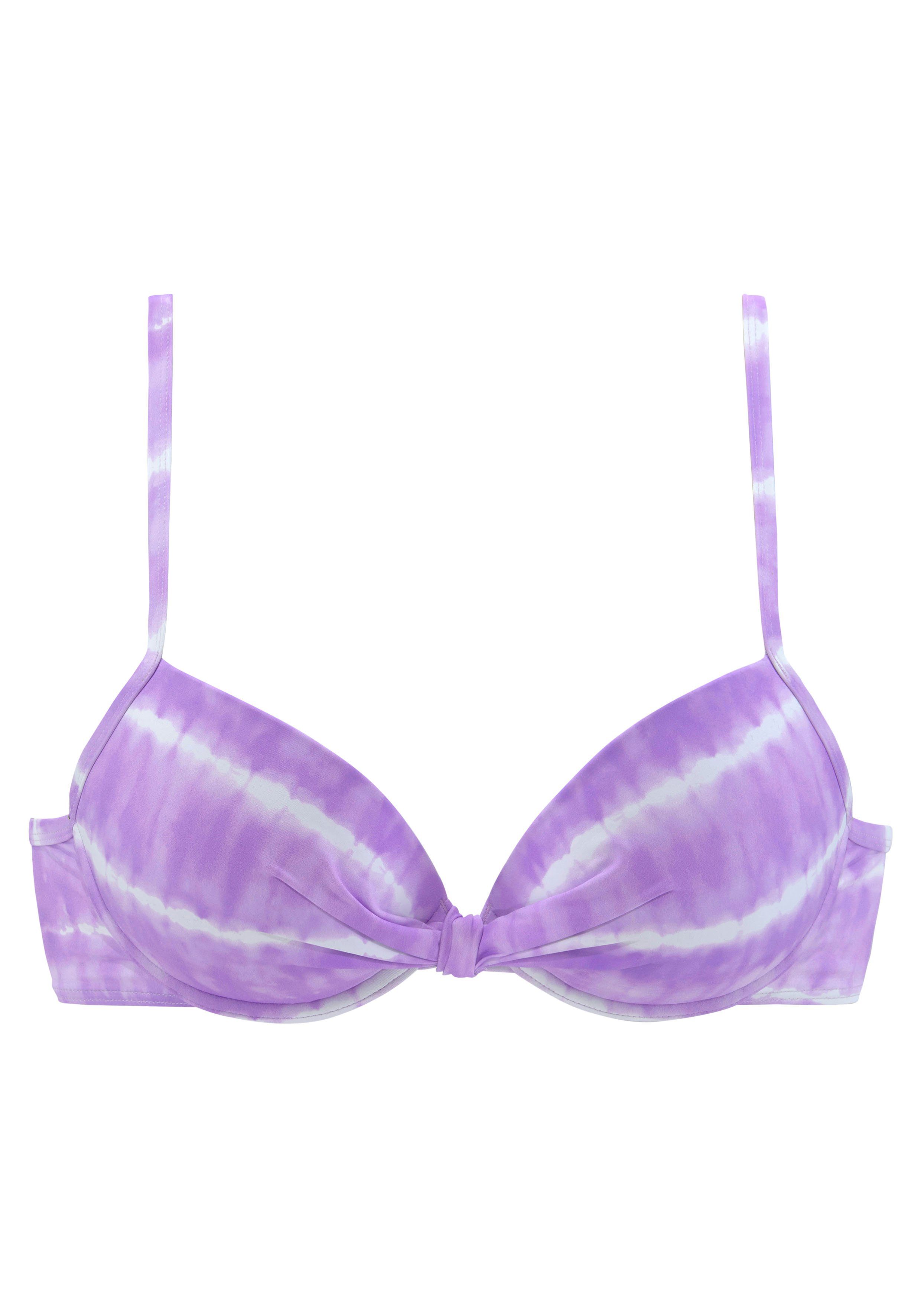 s.Oliver RED LABEL Beachwear Bikinitop met beugels Enja met gewatteerde cups en batikprint