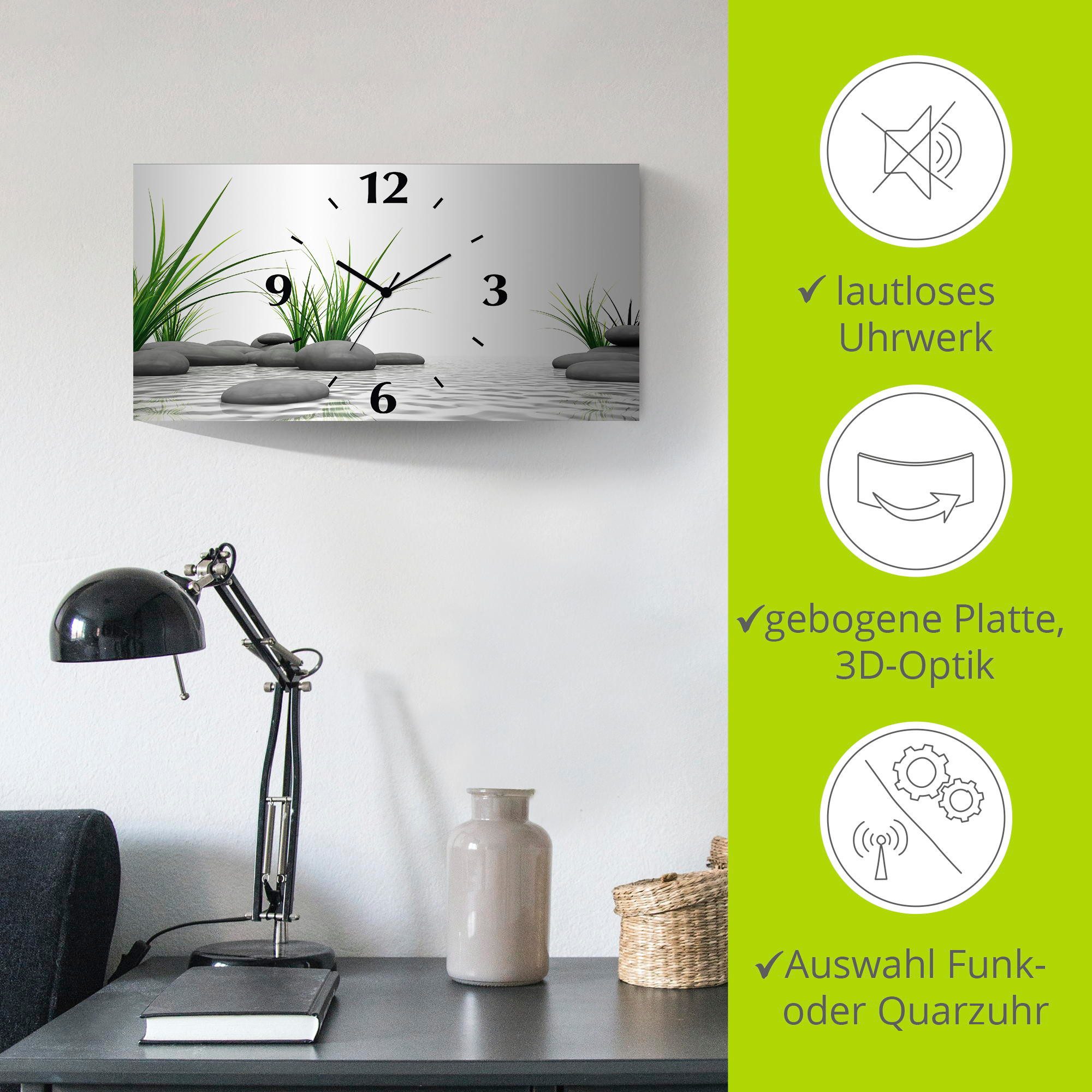 Artland Wandklok 3D stenen 3d-look geschulpt, met kwarts- of radiografisch uurwerk, verschillende maten
