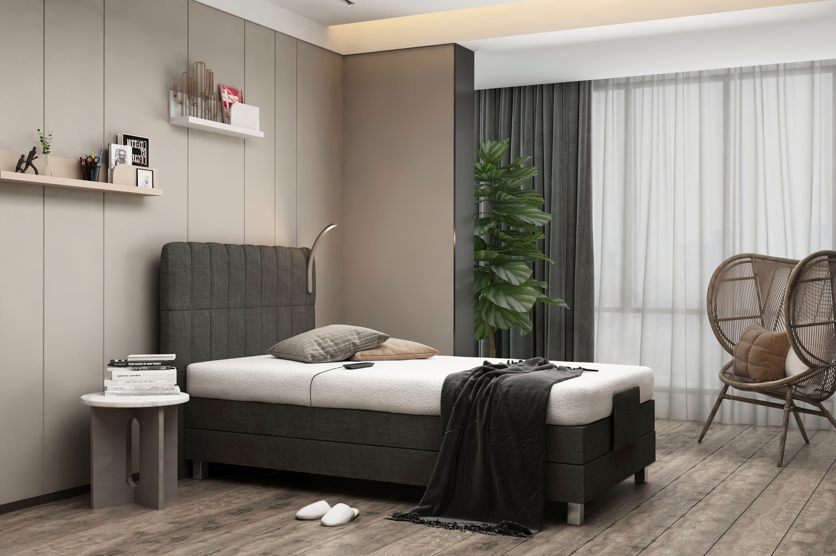 Westfalia Polsterbetten Boxspring met motor en ledverlichting