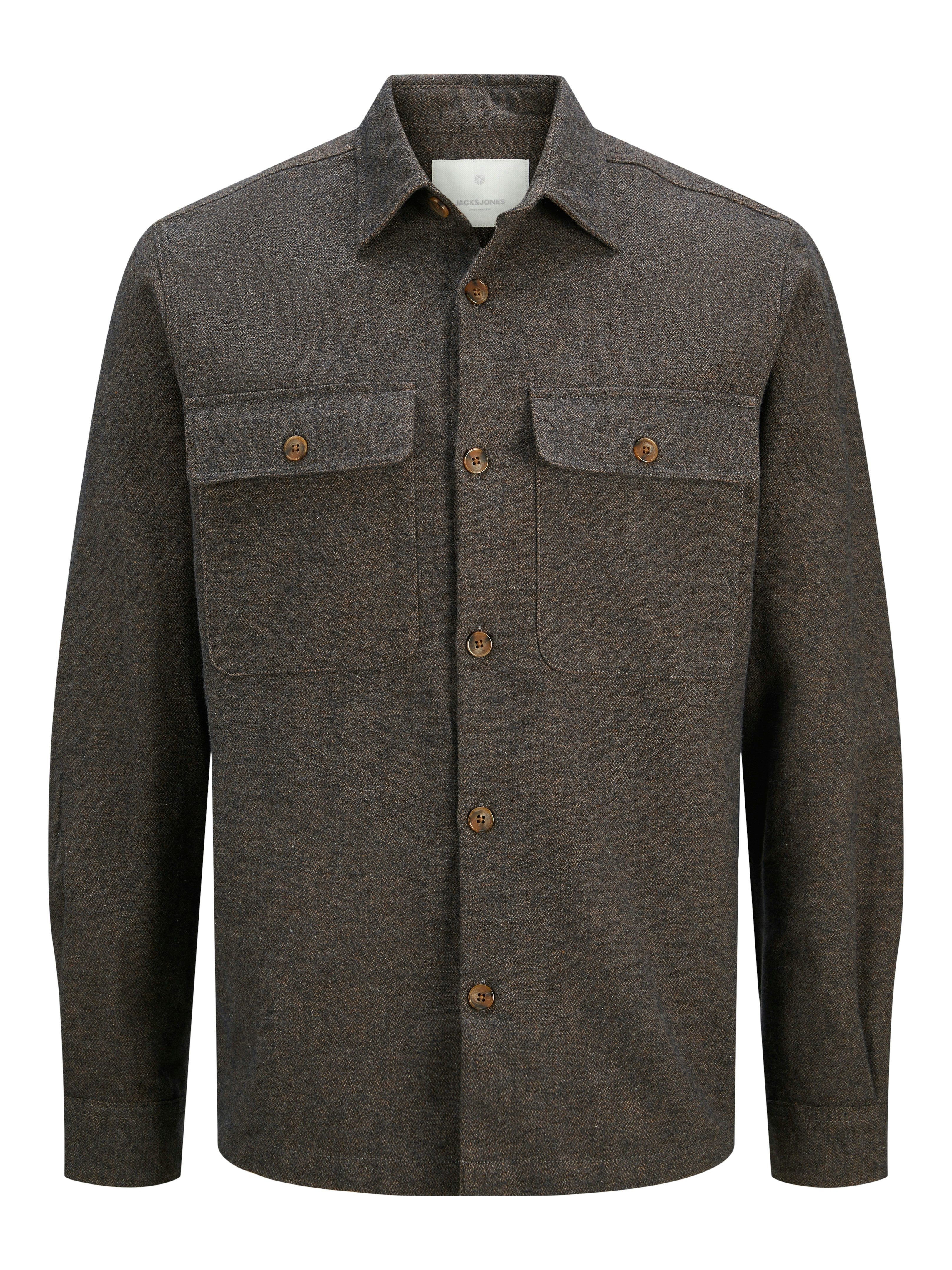 Jack & Jones Overhemd met lange mouwen JPRRAYMOND MELANGE SOLID LS OVERSHIRT SN