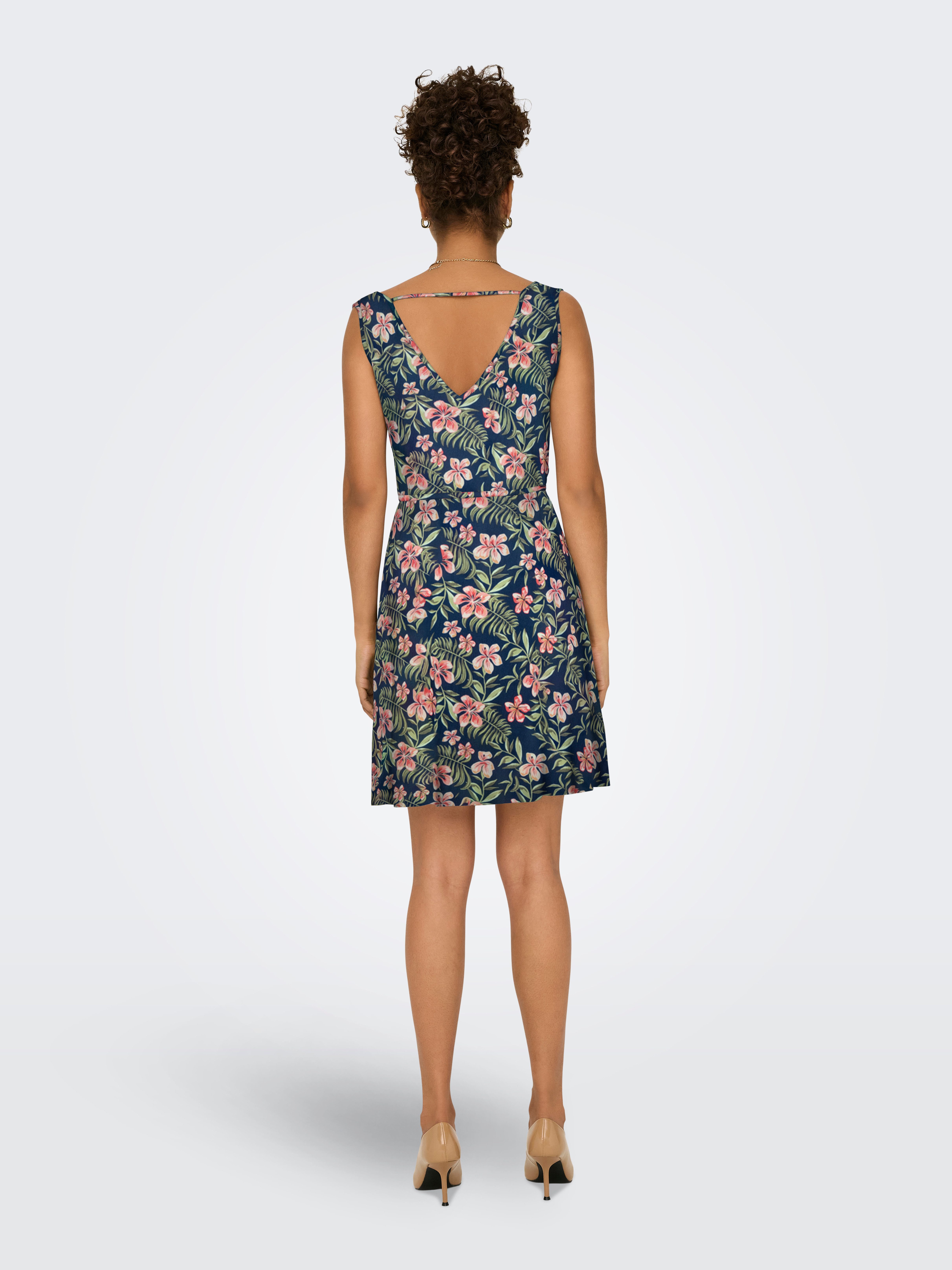 Only Mini-jurk ONLNOVA LIFE VIS SARA STRING DRESS AOP