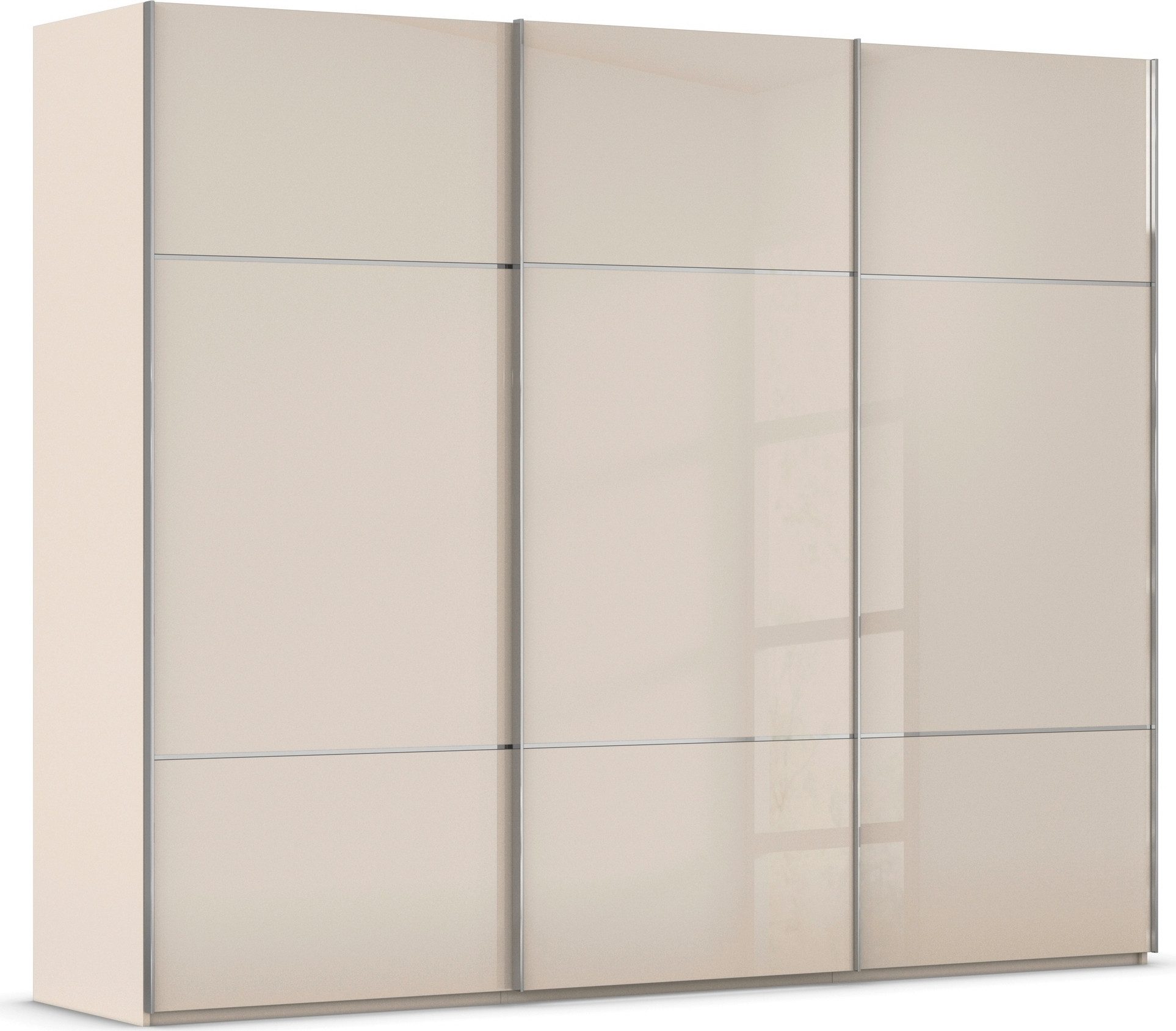 rauch Schuifdeurkast Kledingkast kast garderobe slaapkamerkast SCALE-TRIO edel drievoudig front met 2 sierlijsten glasfront made in germany