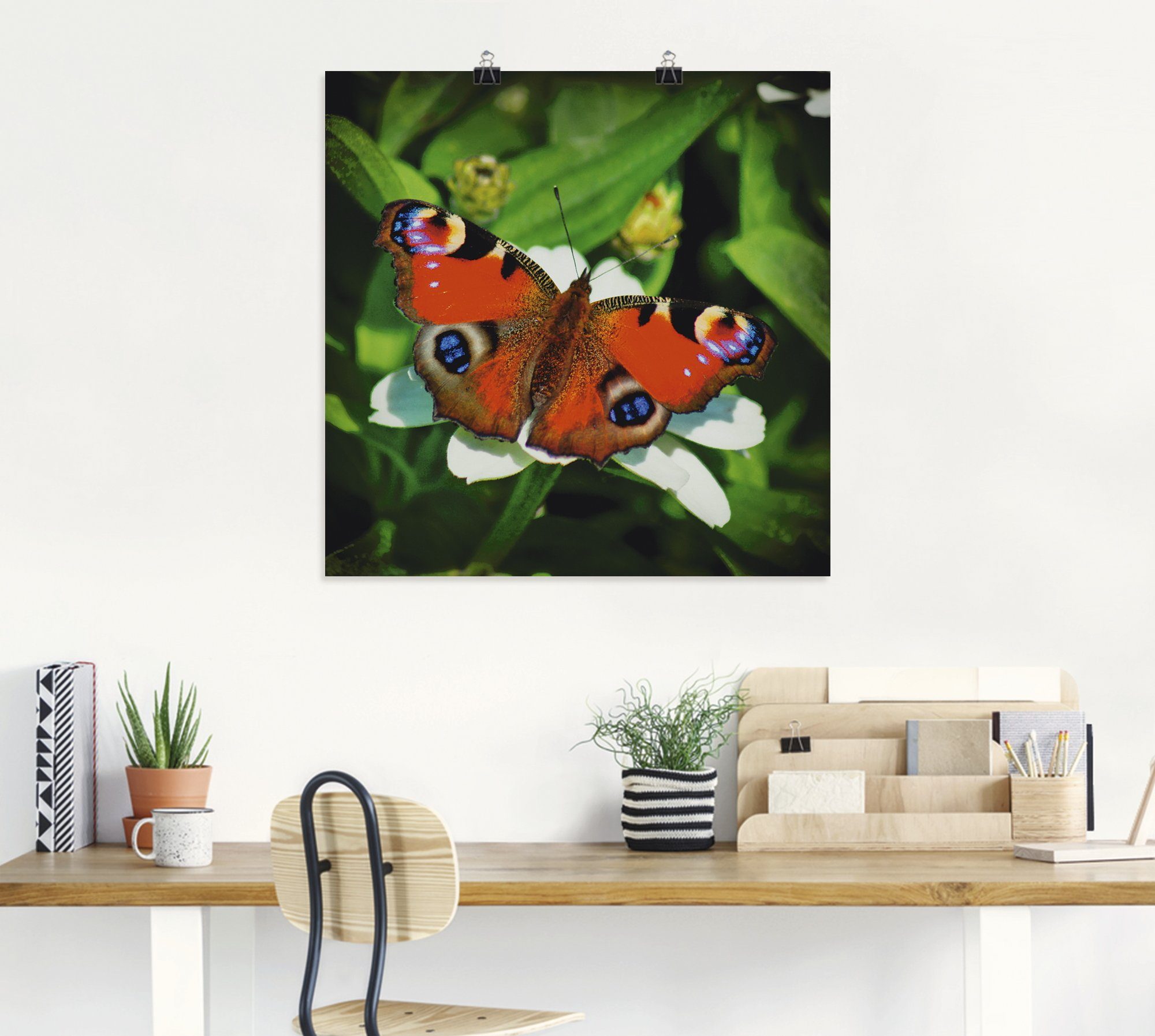 Artland Artprint Dagpauwoog als artprint op linnen, poster in verschillende formaten maten