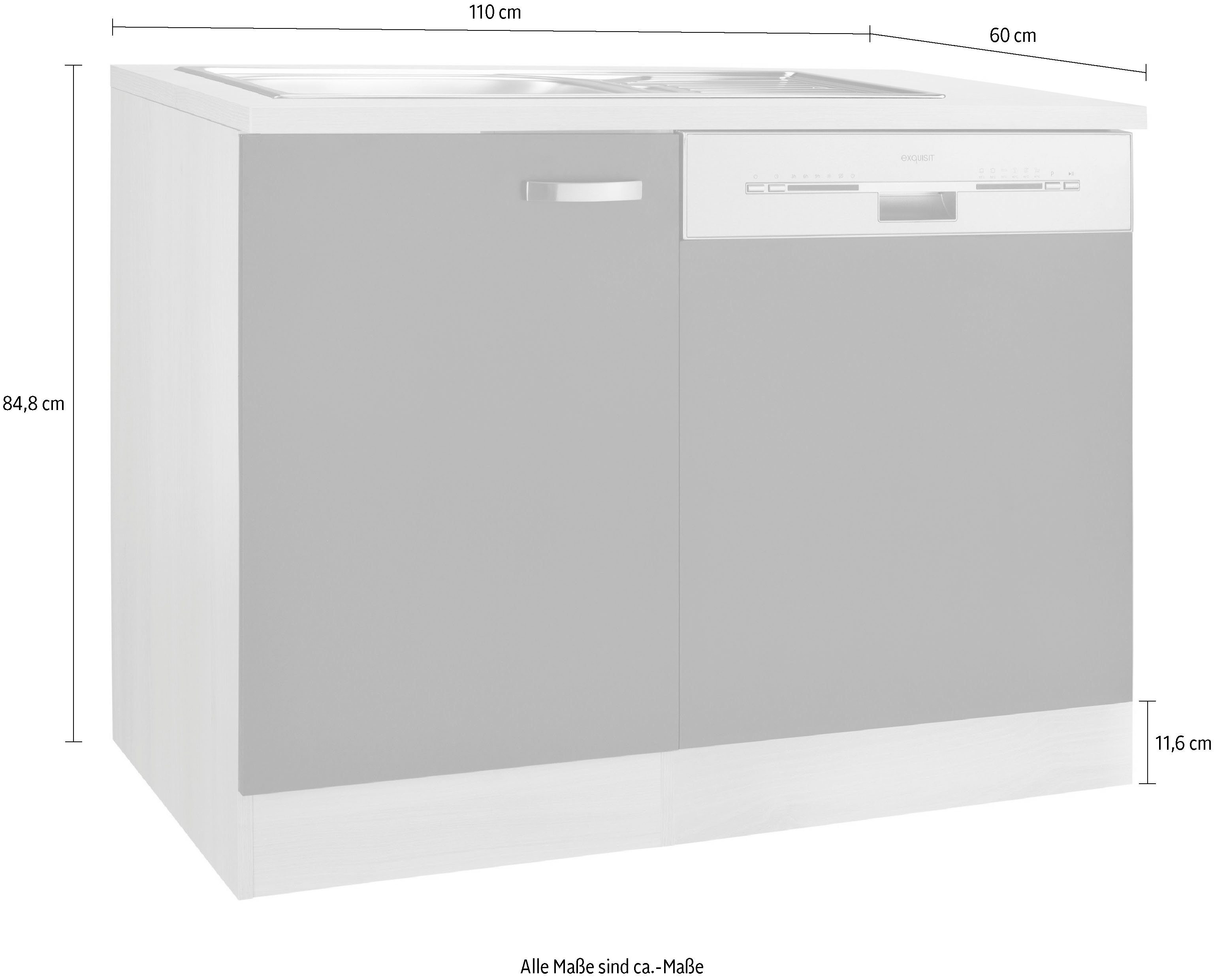 OPTIFIT Gootsteenkast Faro , met deur/voet voor vaatwasser