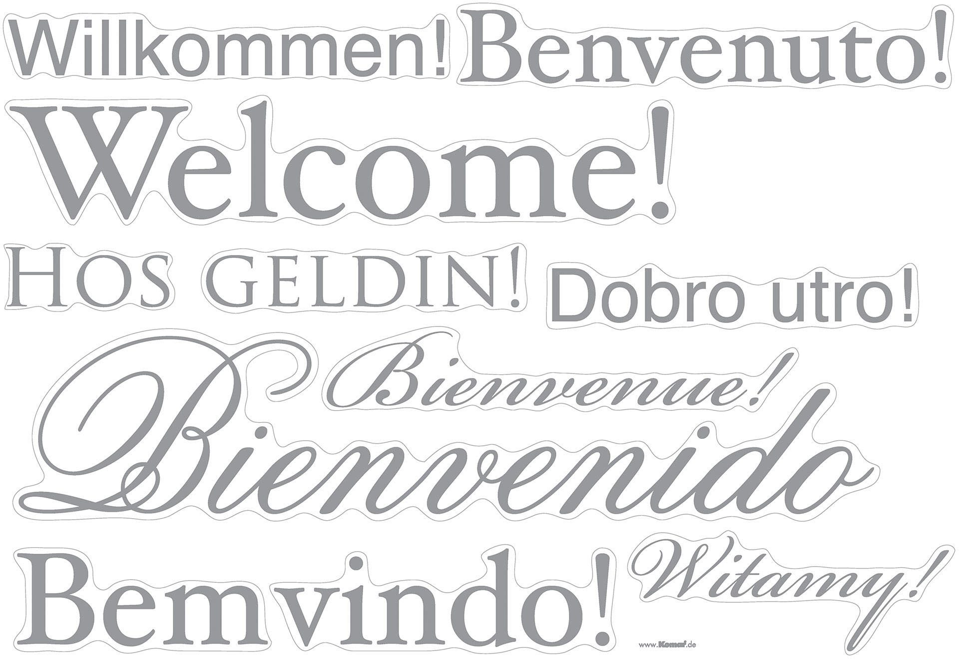 Komar Wandfolie Welcome - afm. 50 x 70 cm (11-delig)