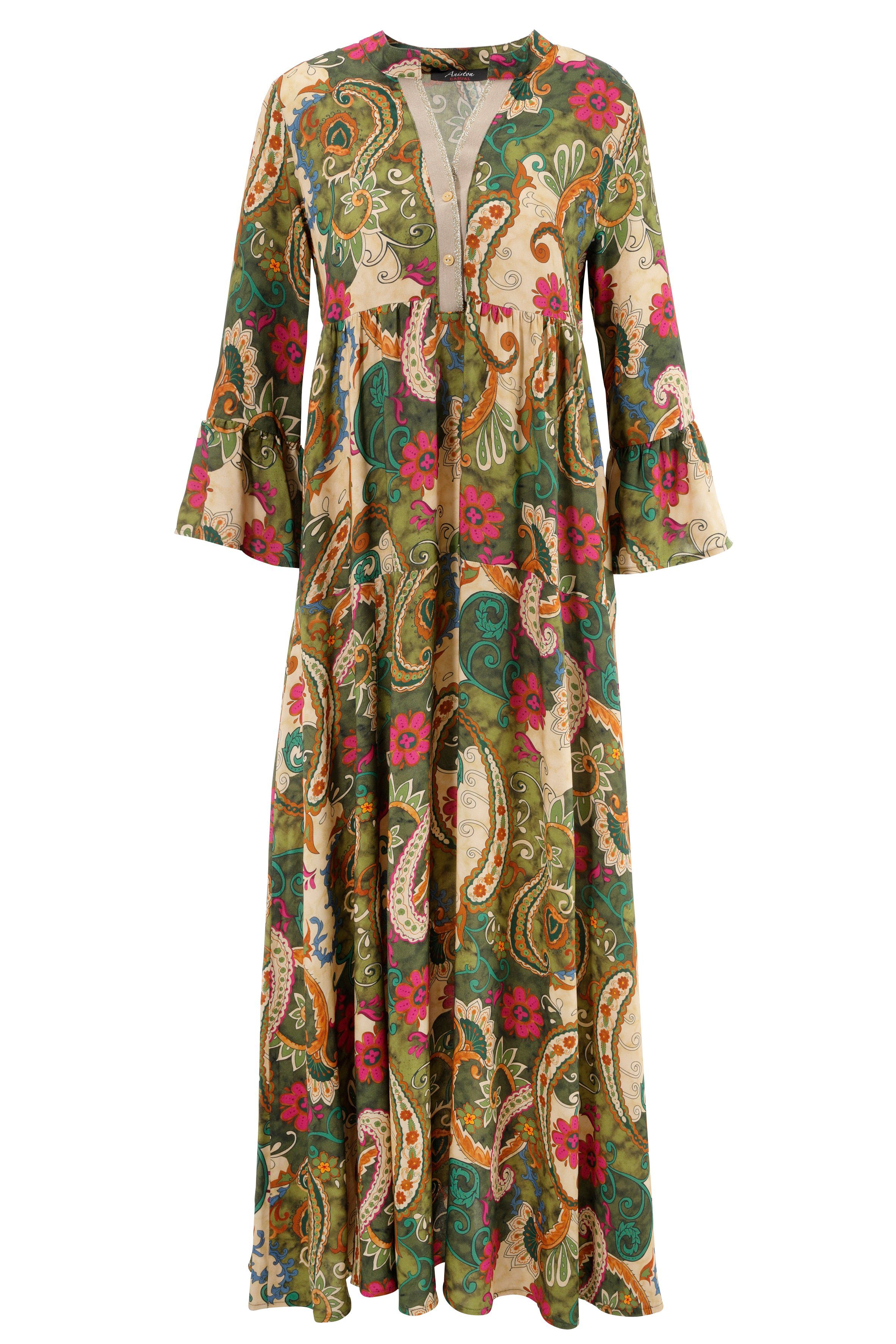 Aniston CASUAL Maxi-jurk met kleurrijke bloemen- en paisley-print