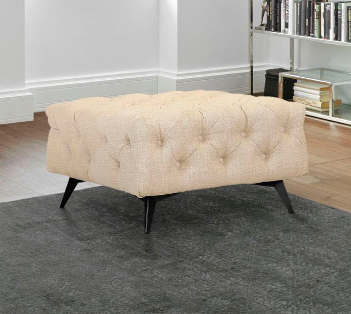 Leonique Hocker Glynis luxueuze capitonnage, moderne chesterfield look, kleur van de poten ter keuze