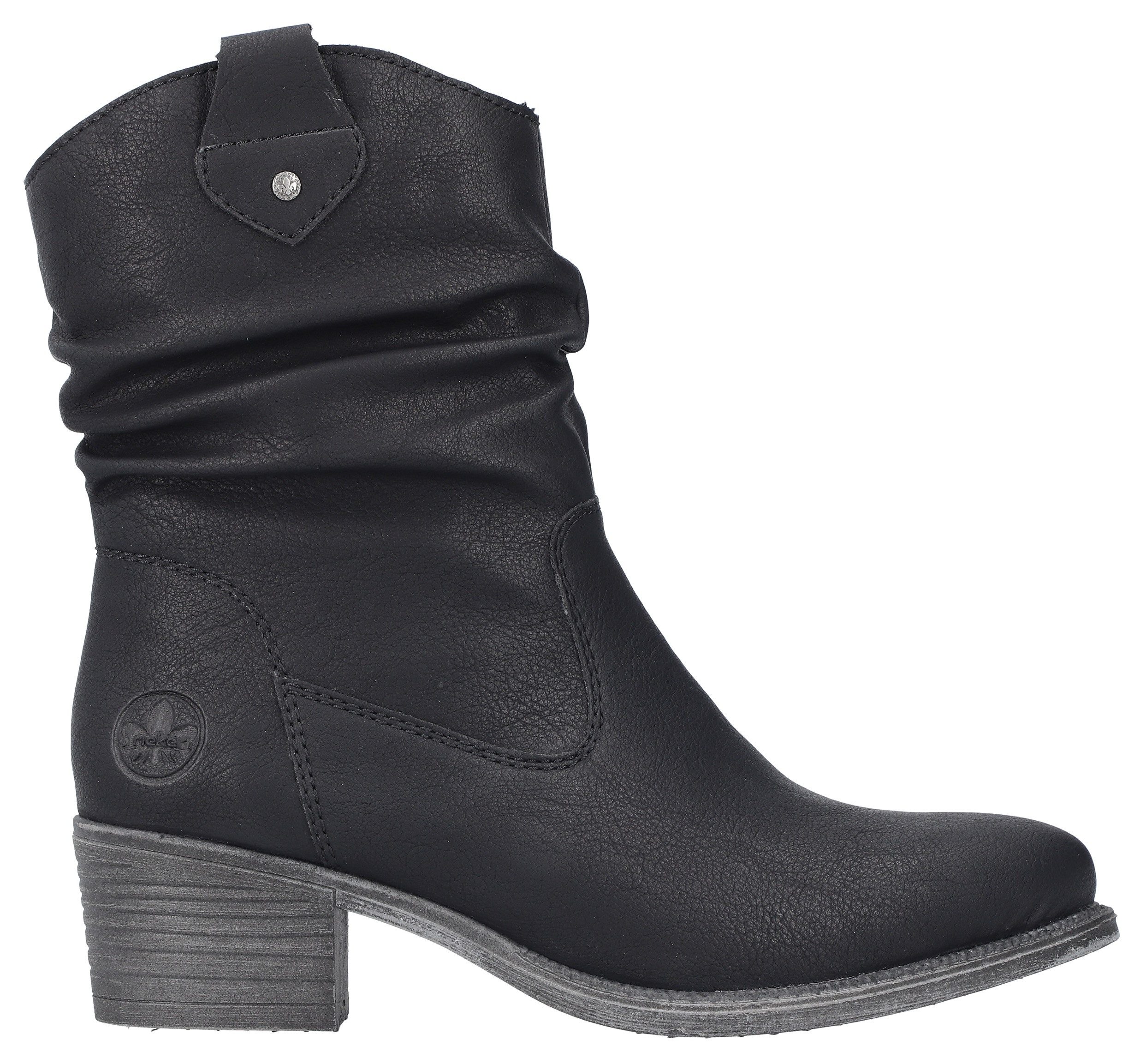 Rieker Cowboylaarsjes , cowboylaarzen, slouchy schacht, blokhak, met binnenrits