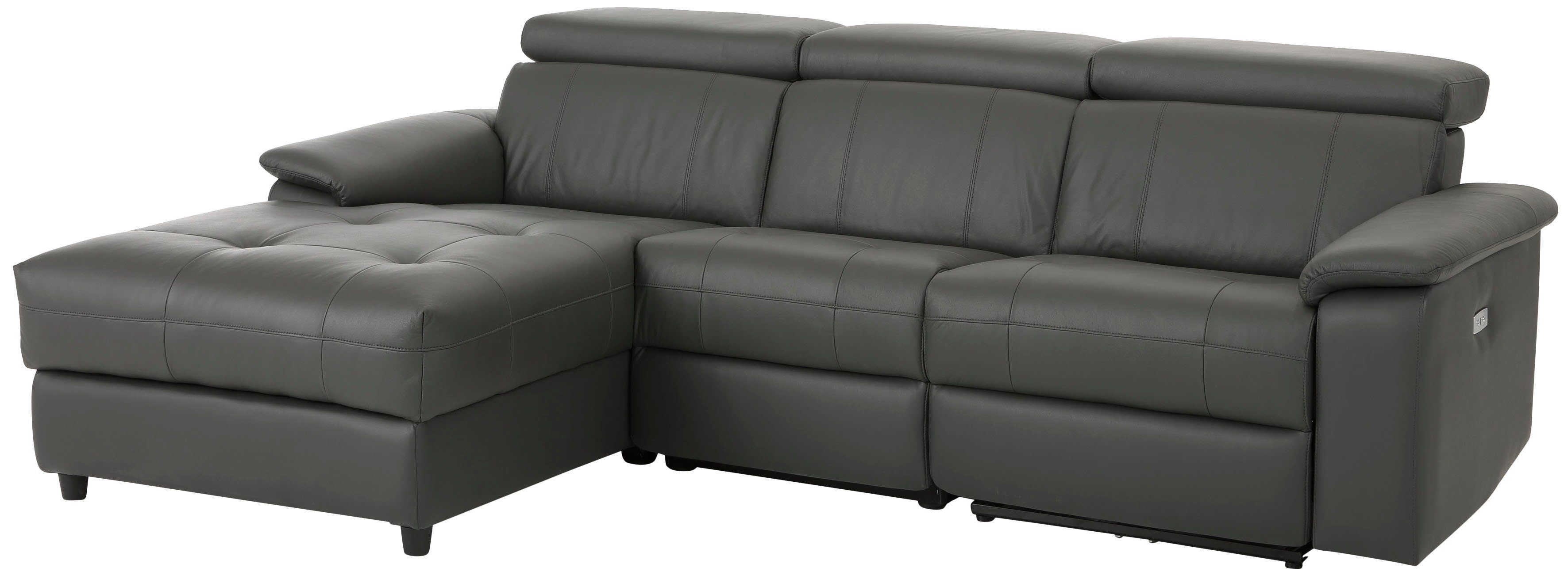 Home affaire Hoekbank Binado, L-vorm, met handmatige of elektrische relaxfunctie met usb-aansluiting
