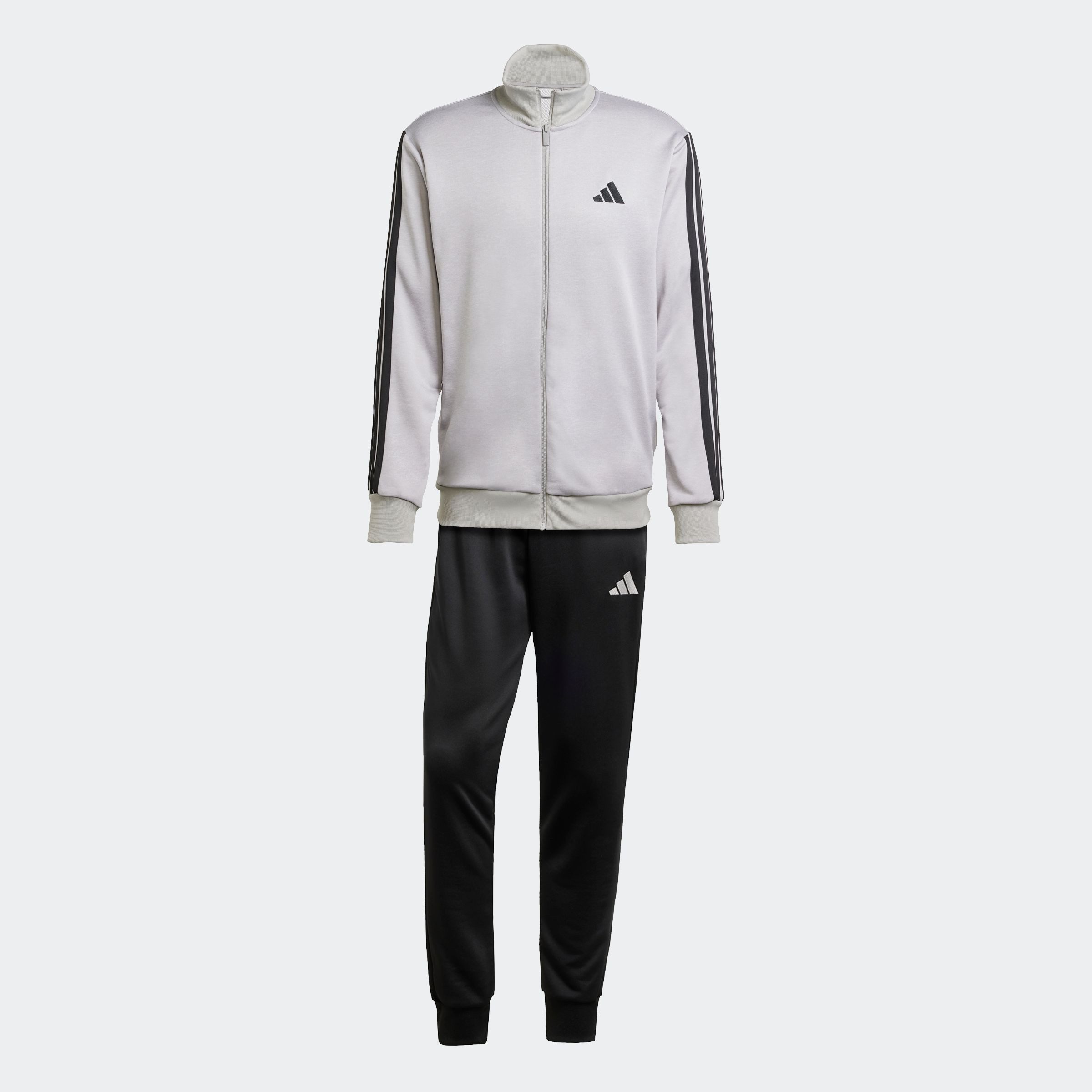 adidas Sportswear Trainingspak M 3S FT TT TS drie-strepen trainingspak van zacht french terry materiaal (2-delig)