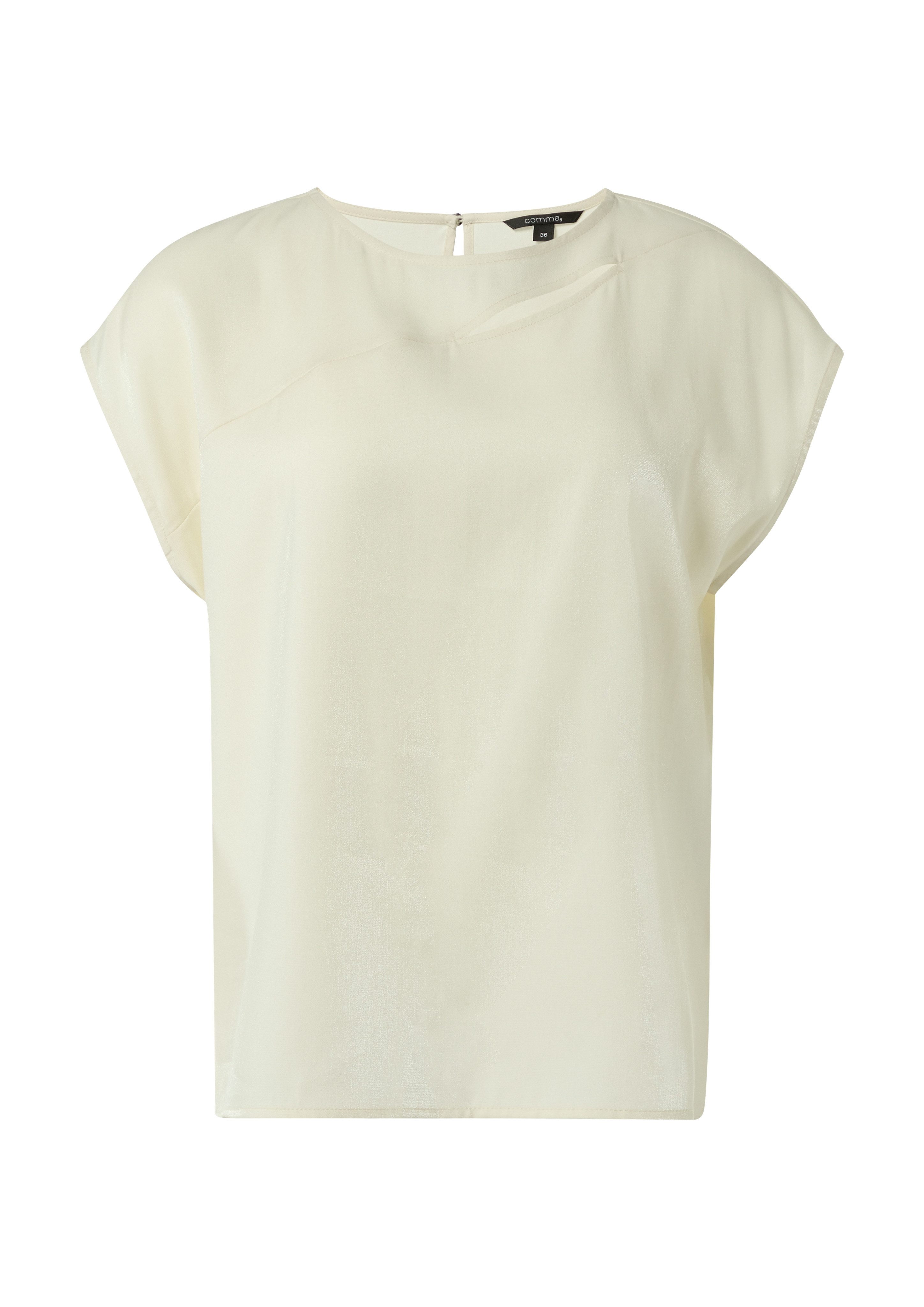 Comma T-shirt met uitsnijding aan de voorkant