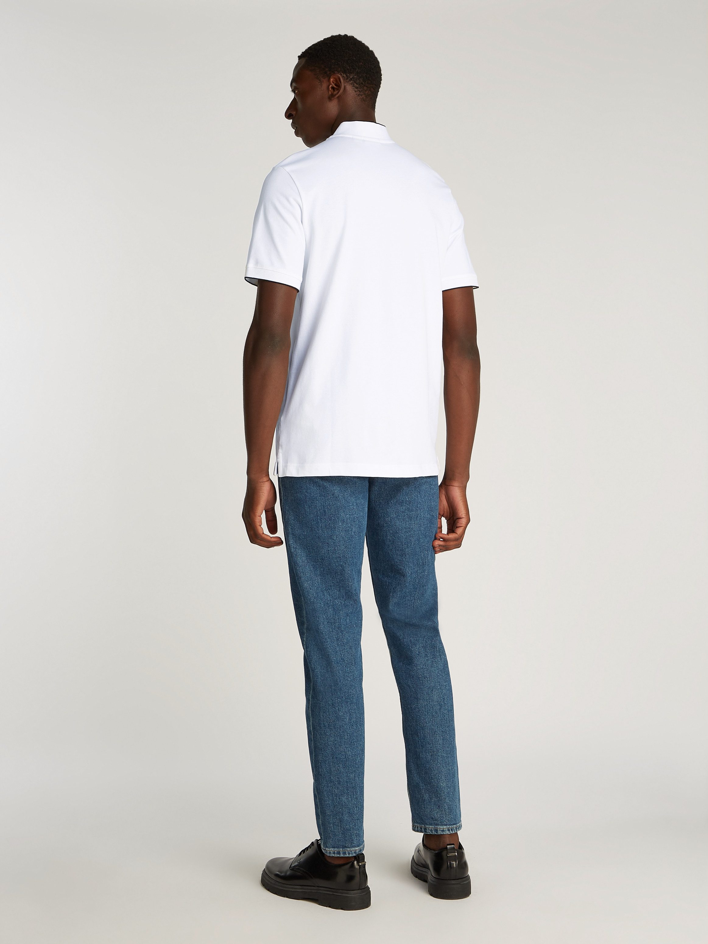 Calvin Klein Poloshirt STRETCH PIQUE STAND COLLAR POLO