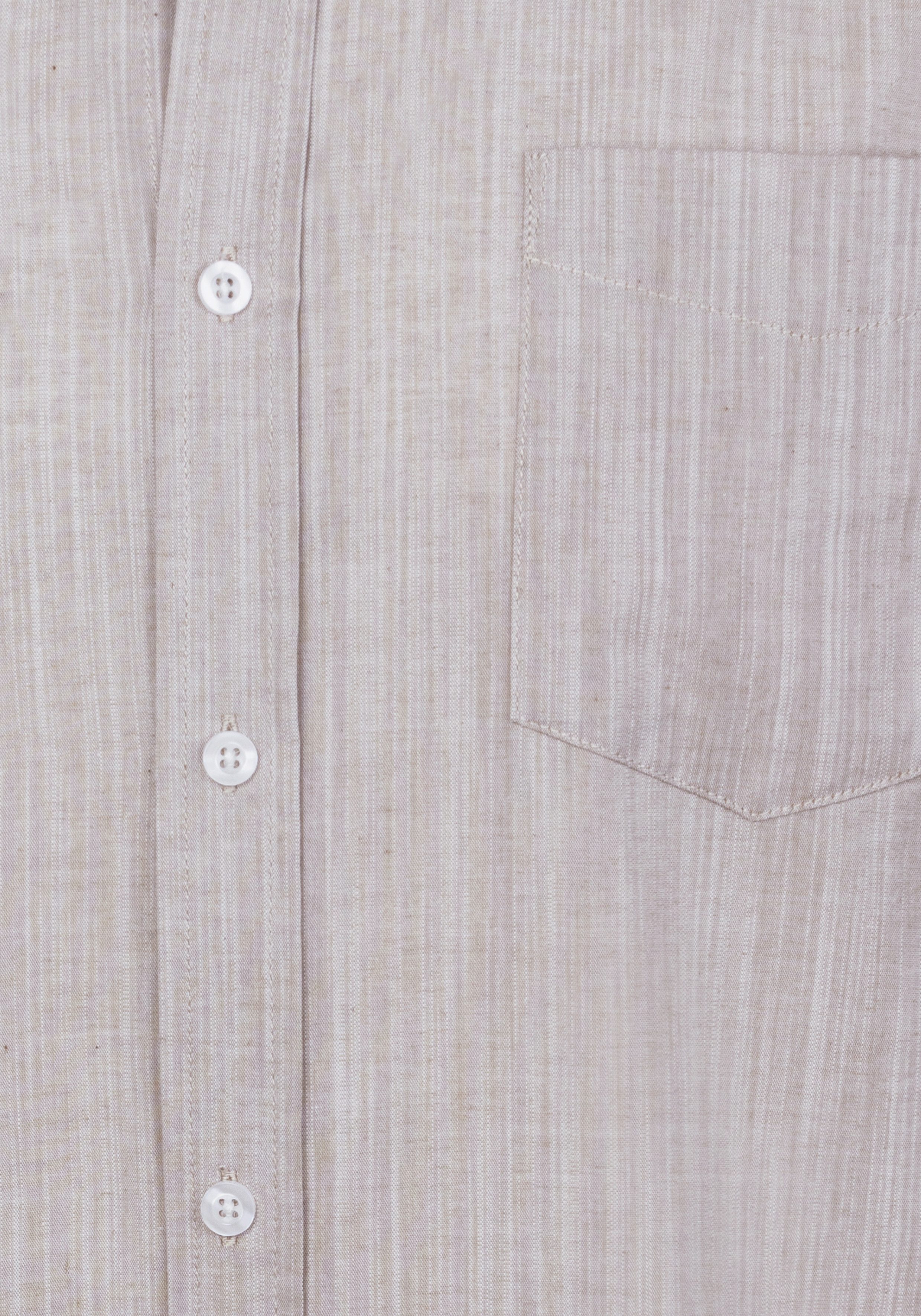 H.I.S Overhemd met lange mouwen Regular fit, staande kraag shirt met borstzak, 100% katoen