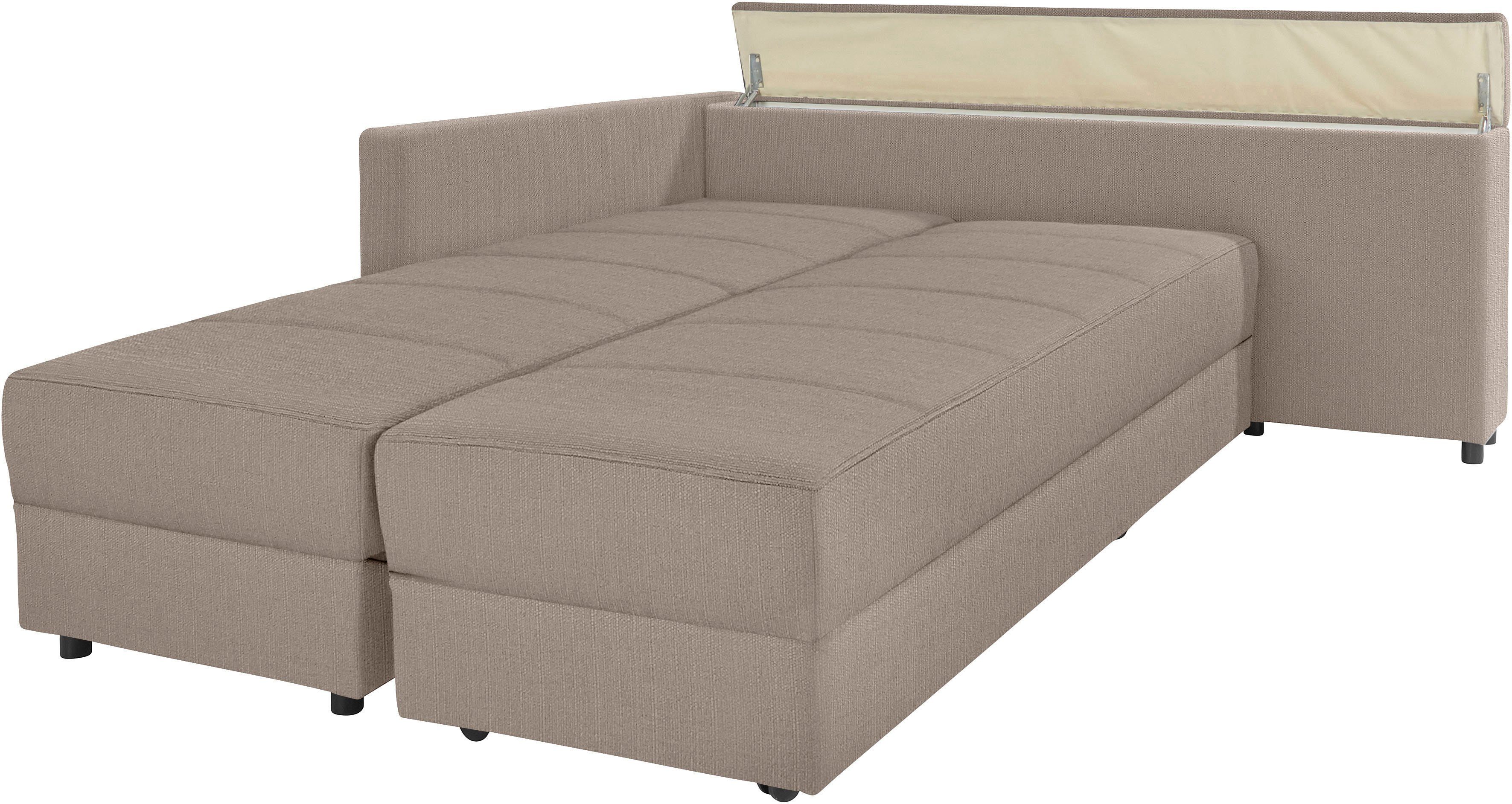 LOOKS BY WOLFGANG JOOP Hoekbank LooksIII L-vorm door draaifunctie tot bed verwisselbaar, inclusief opbergvak