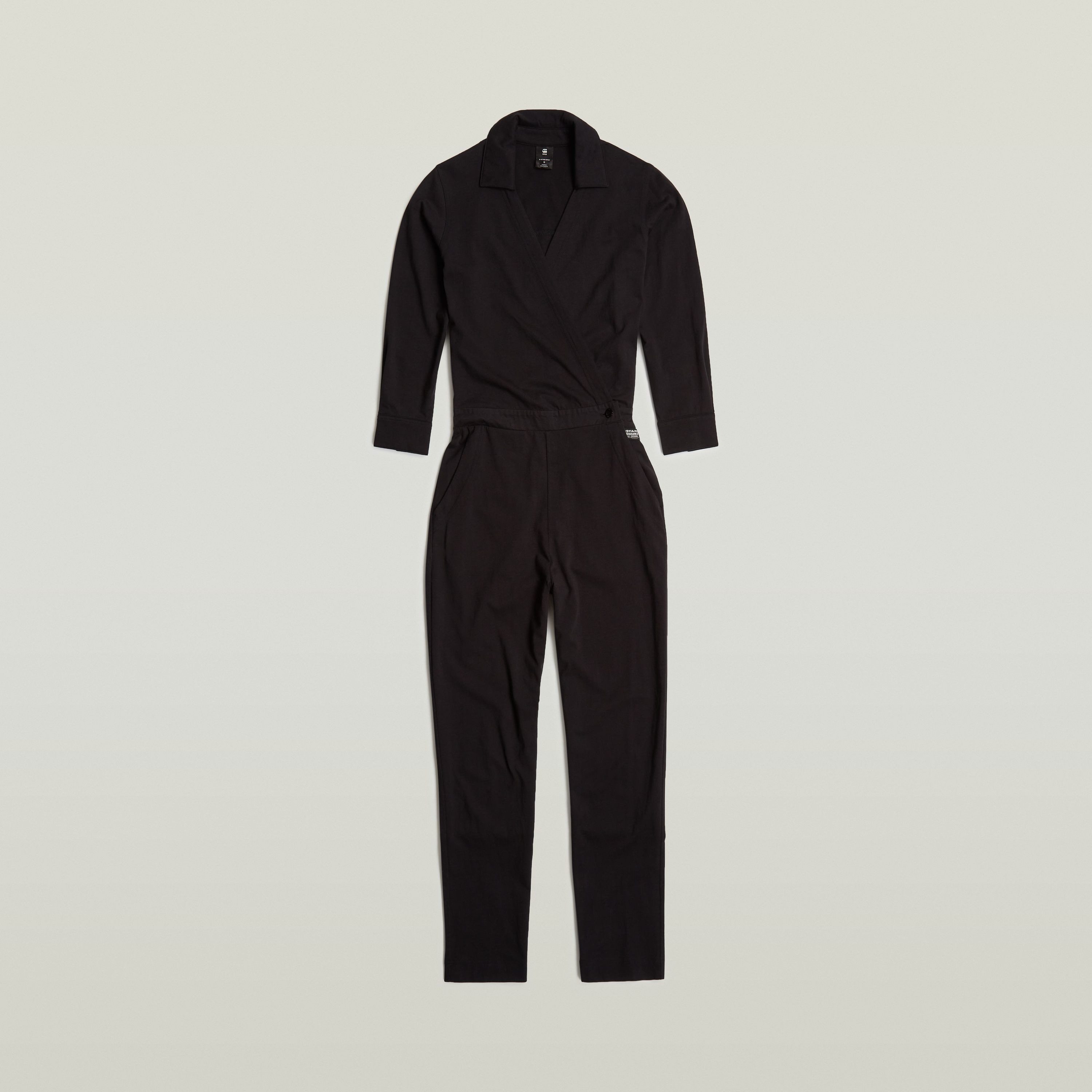 G-Star RAW Jumpsuit Shirt Jumpsuit elastische taille met knop