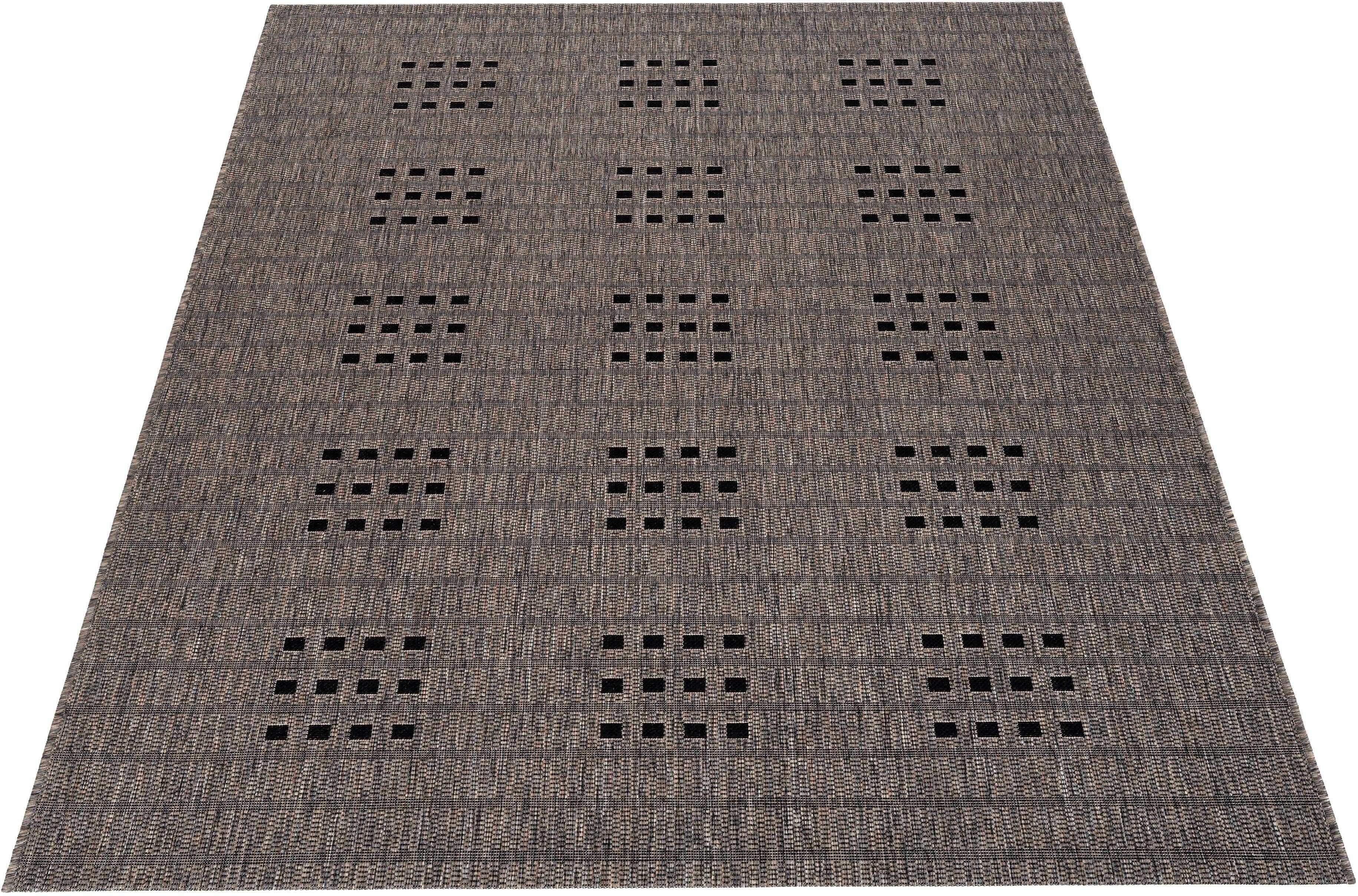 Bruno Banani Vloerkleed Farum In- en outdoor-vloerkleed, weerbestendig & uv-bestendig, bijzonder plat