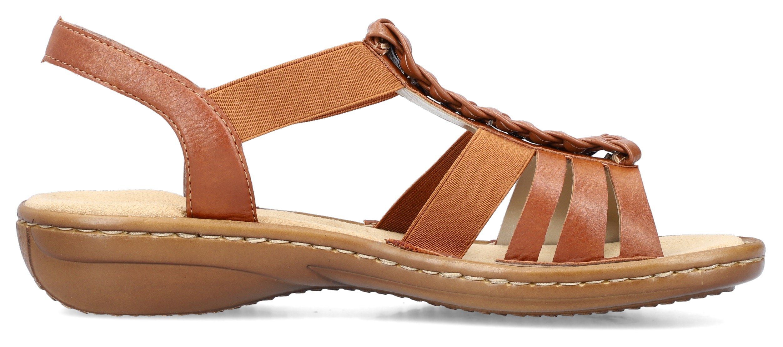 Rieker Sandalen zomerschoen, sandaal, sleehak, met stretchbanden