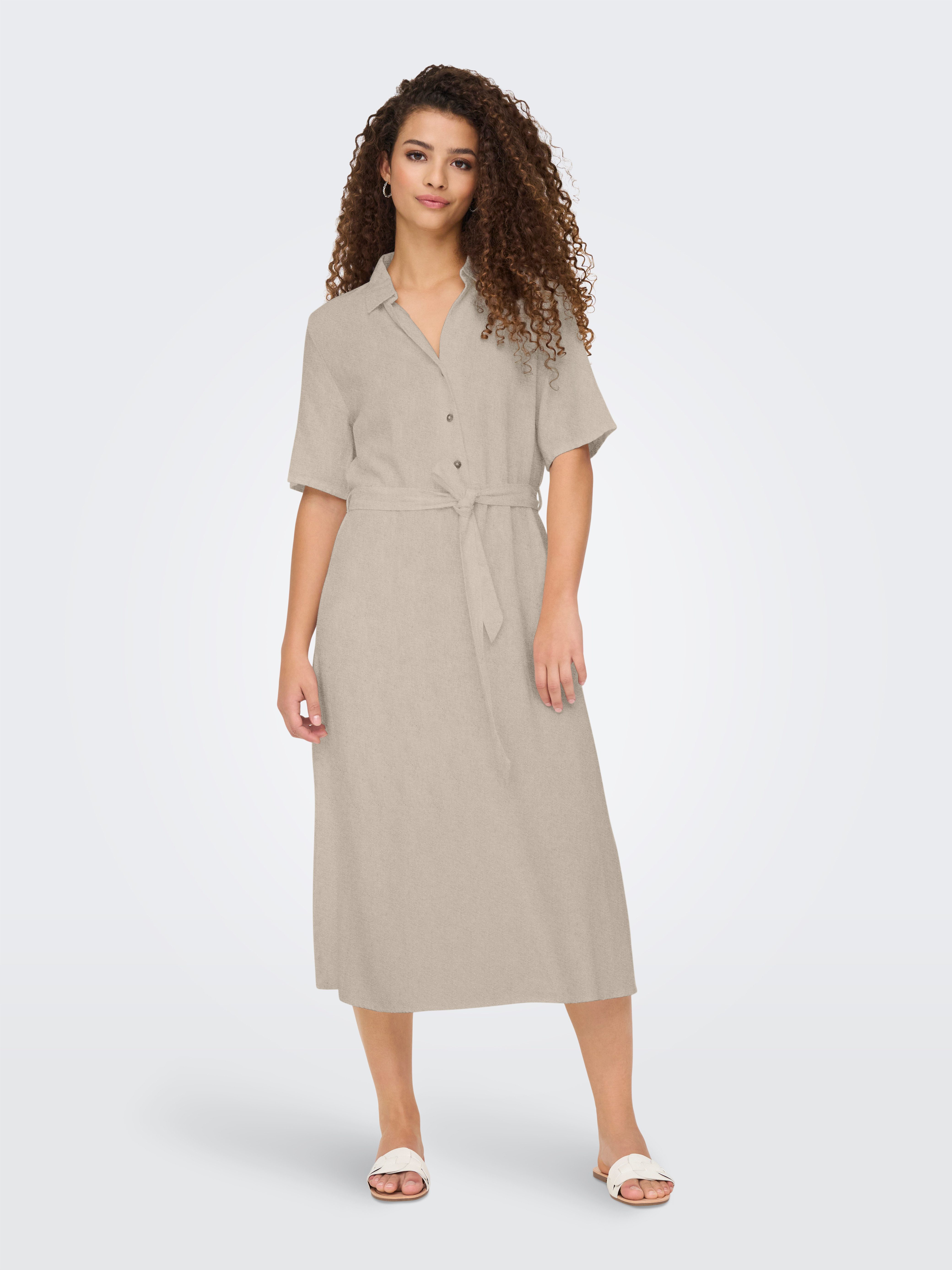 JDY Blousejurk JDYSAY 2/4 MIDI SHIRT DRESS WVN NOOS