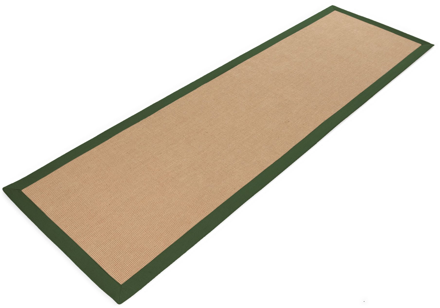 carpetfine Loper Sisal met gekleurd randdessin, antislip achterzijde