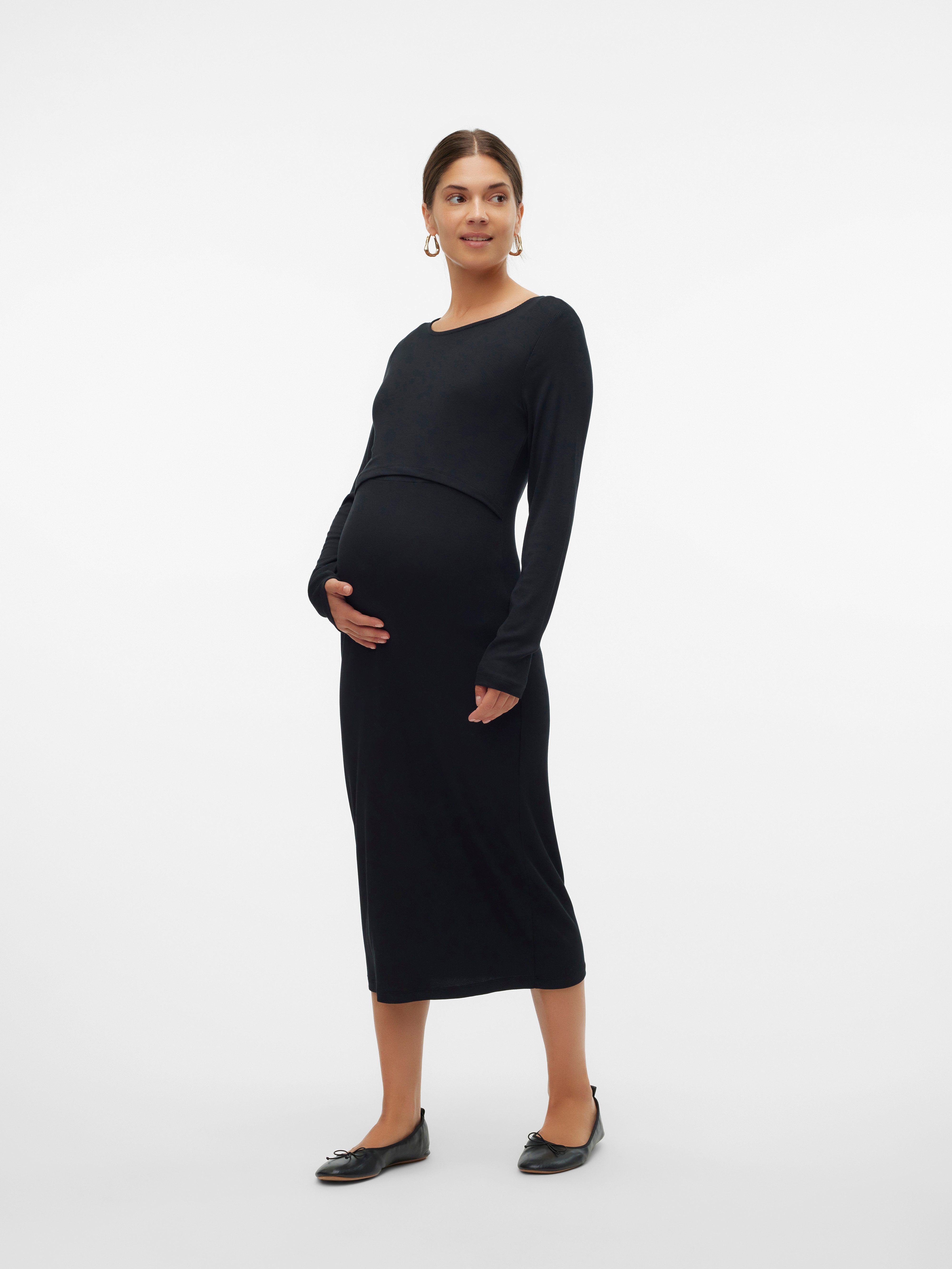 Mamalicious Positiejurk MLBRYNNA JUNE LS JRS MIDI DRESS 2F NOOS