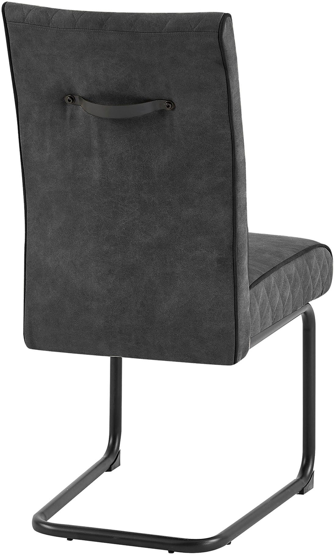 byLIVING Vrijdragende stoel Maria-XXL set van 2 met comfortabele verenbekleding en xxl belasting tot 150 kg (set, 2 stuks)