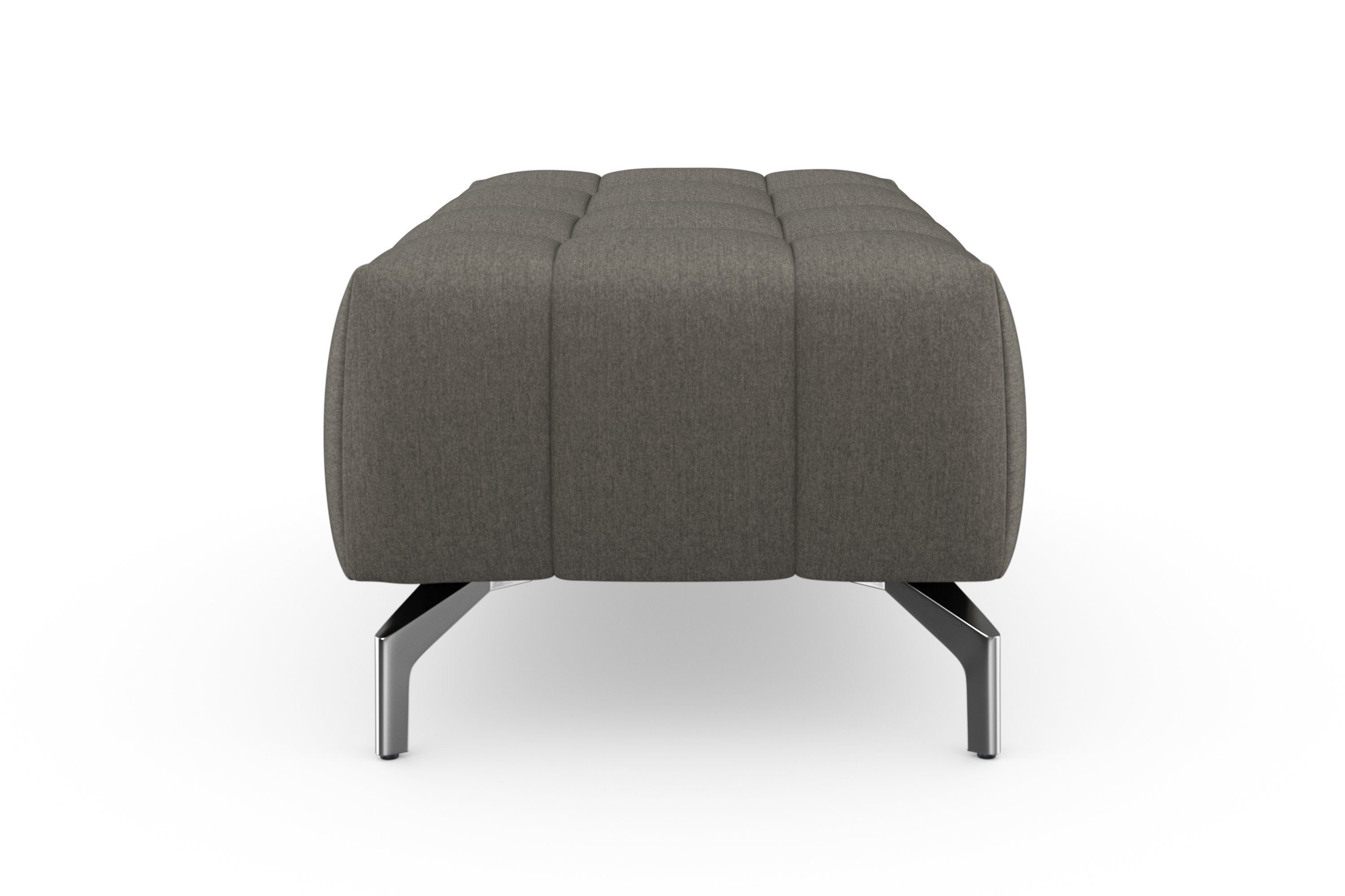 sit&more Hocker Blauw met zilverkleurige poten