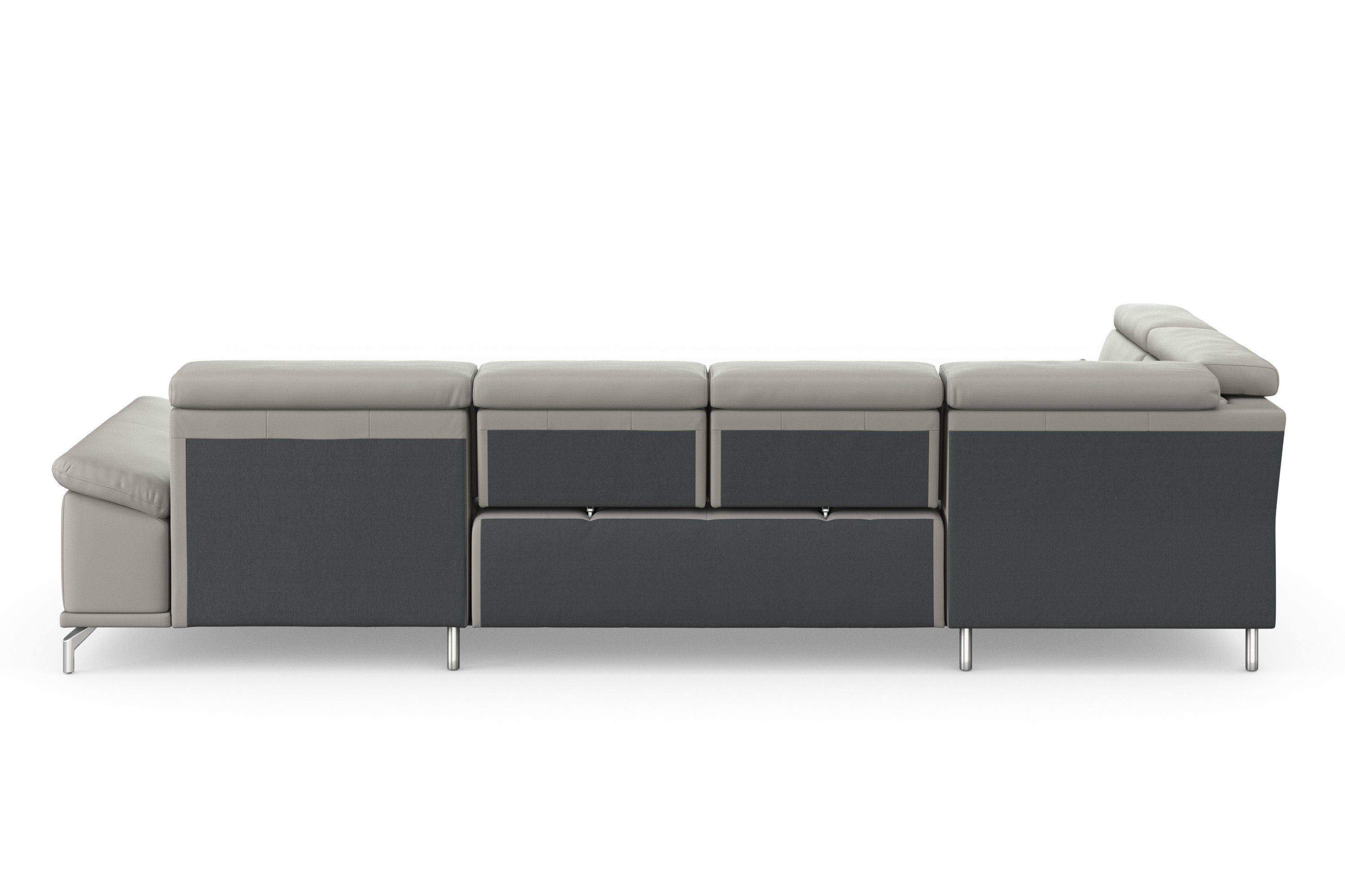 sit&more Zithoek Cabrio U-vorm, met zitdiepteverstelling, arm- en hoofdsteunverstelling