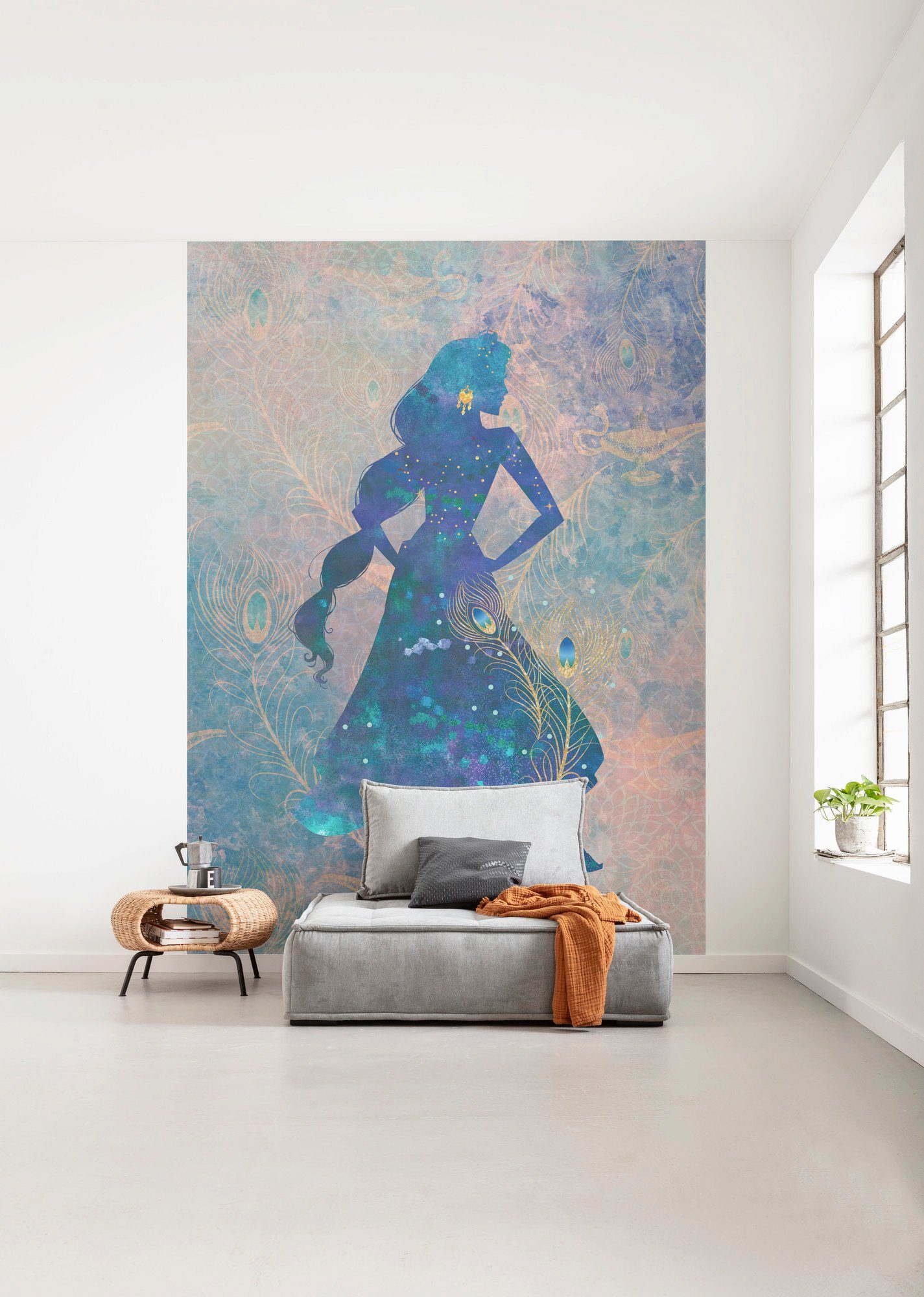 Komar Vliesbehang Digitale print vlies - Jasmin Silhouette - Afmeting 200 x 280 cm (set)