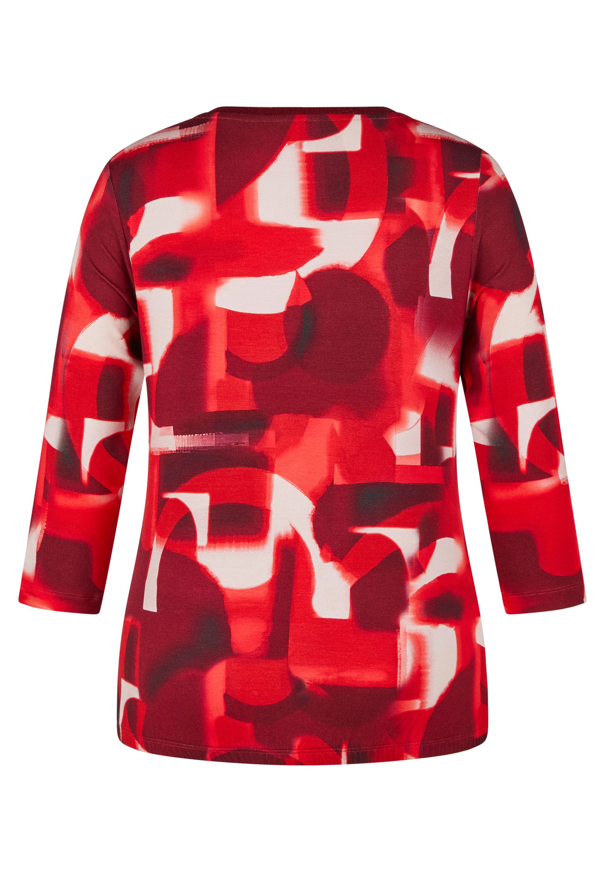 Rabe Shirt met 3/4 mouwen met grafisch patroon en glitter-ronde hals