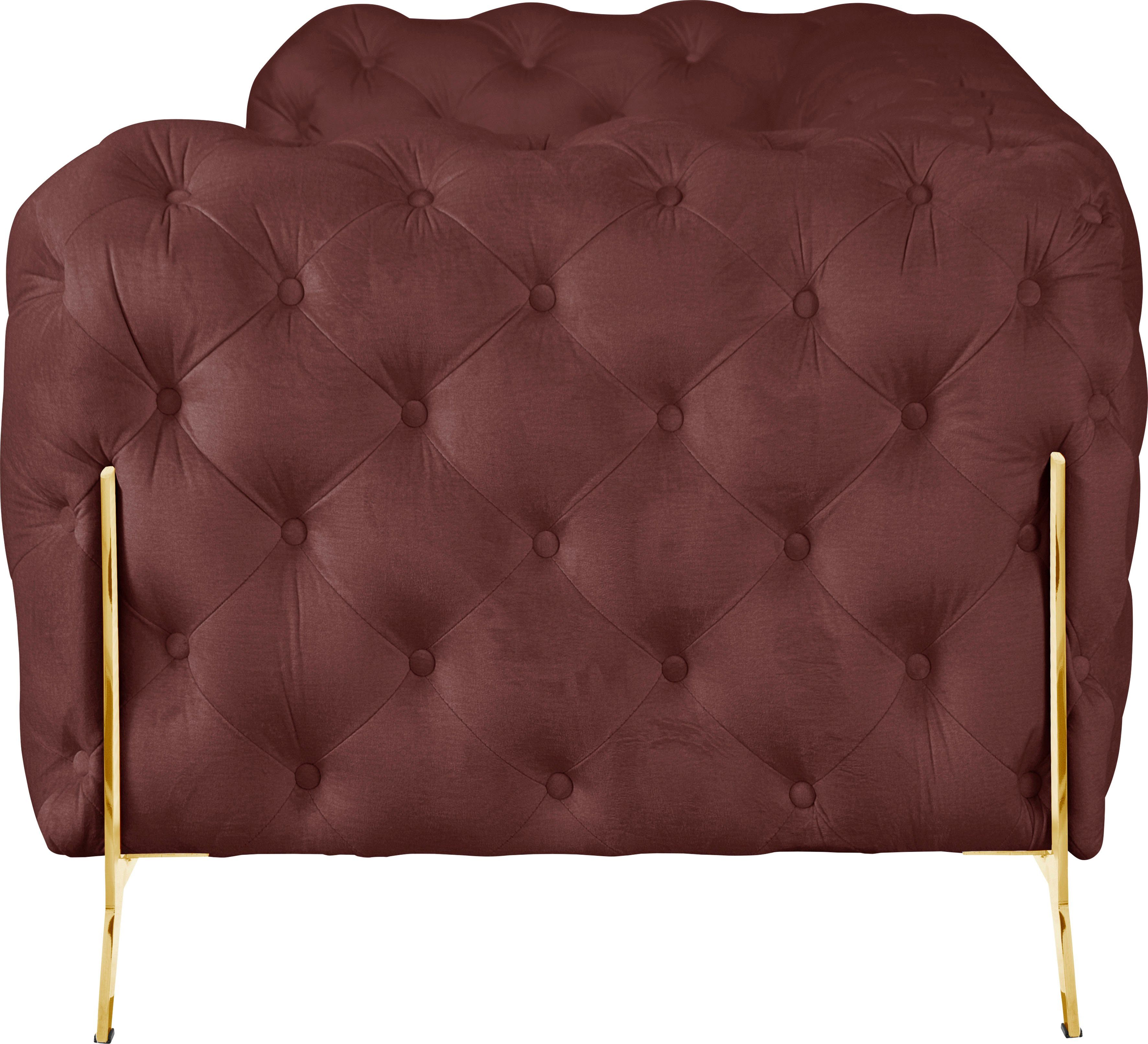 Leonique Chesterfield-bank Amaury luxueuze capitonnage, moderne chesterfield look, kleur van de poten ter keuze