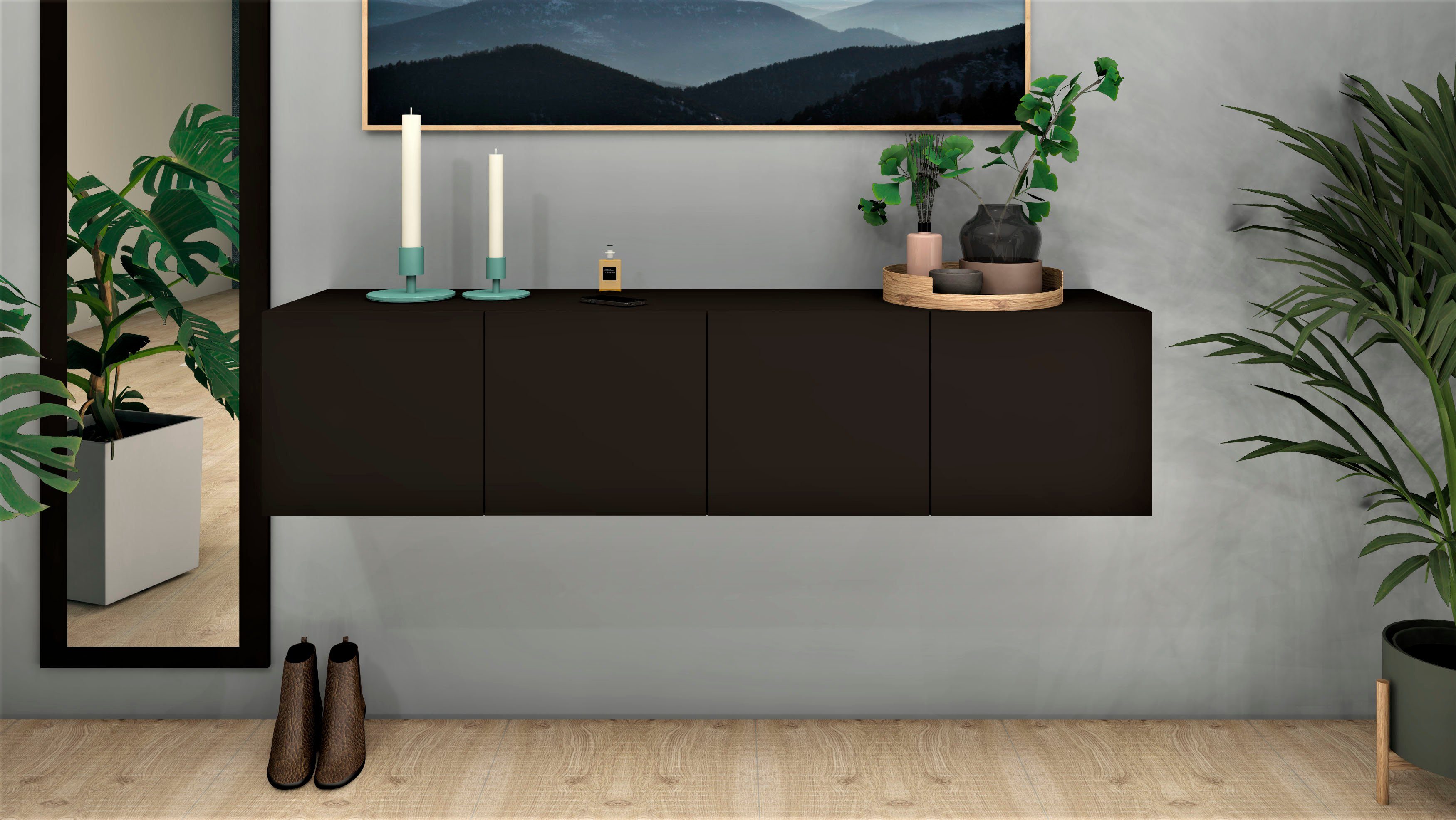 borchardt Möbel Tv-meubel Vaasa Breedte 152 cm, alleen hangend