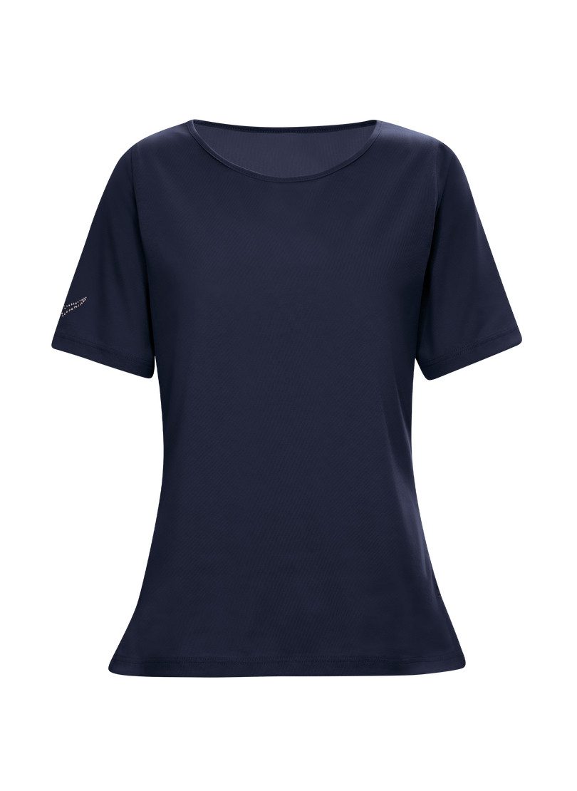 Trigema T-shirt TRIGEMA T-shirt DELUXE katoen met kristallen (1-delig)