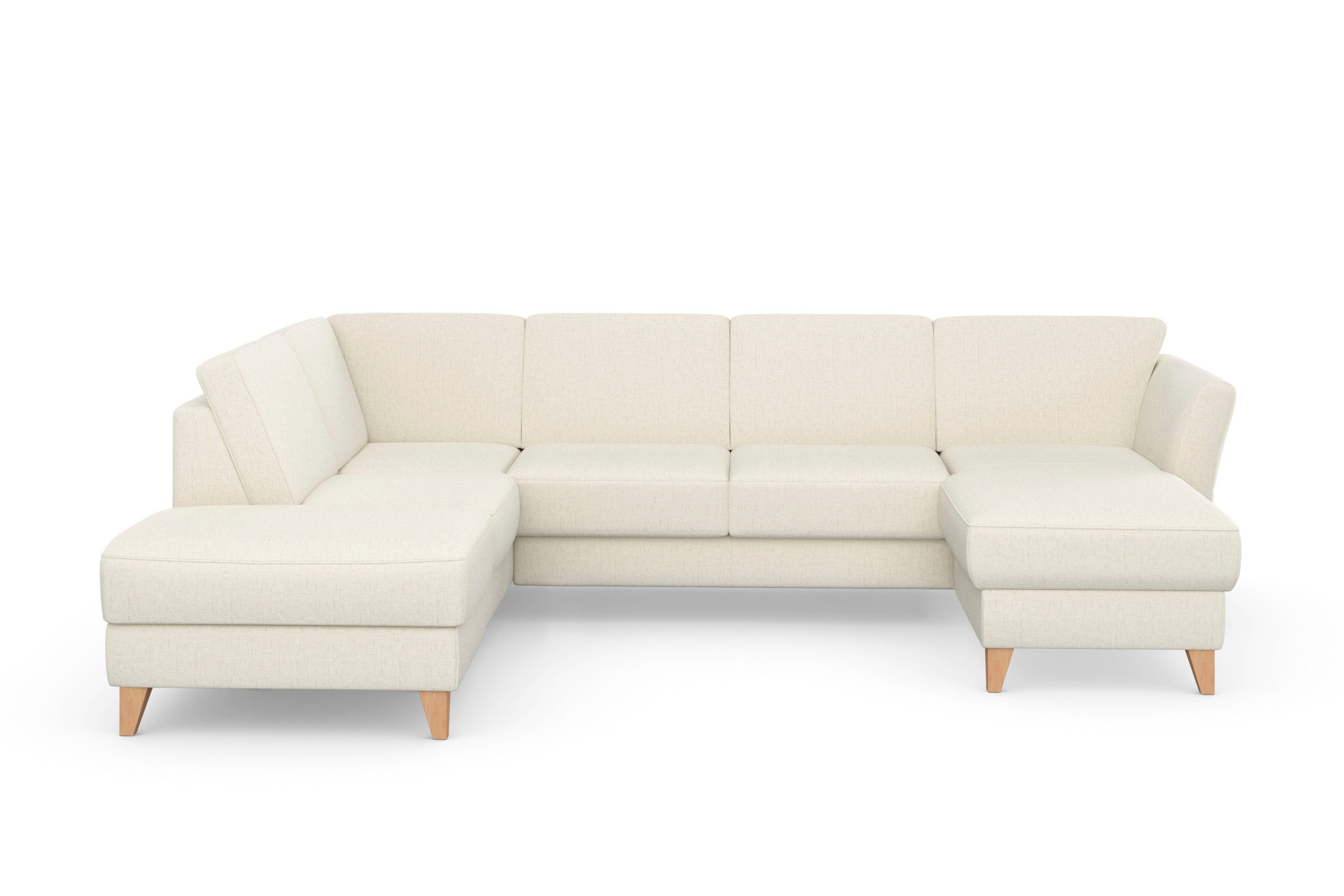 sit&more Zithoek Visby U-vorm naar keuze met slaapfunctie en bergruimte, vrij plaatsbaar beige, zithoeken, 303 cm