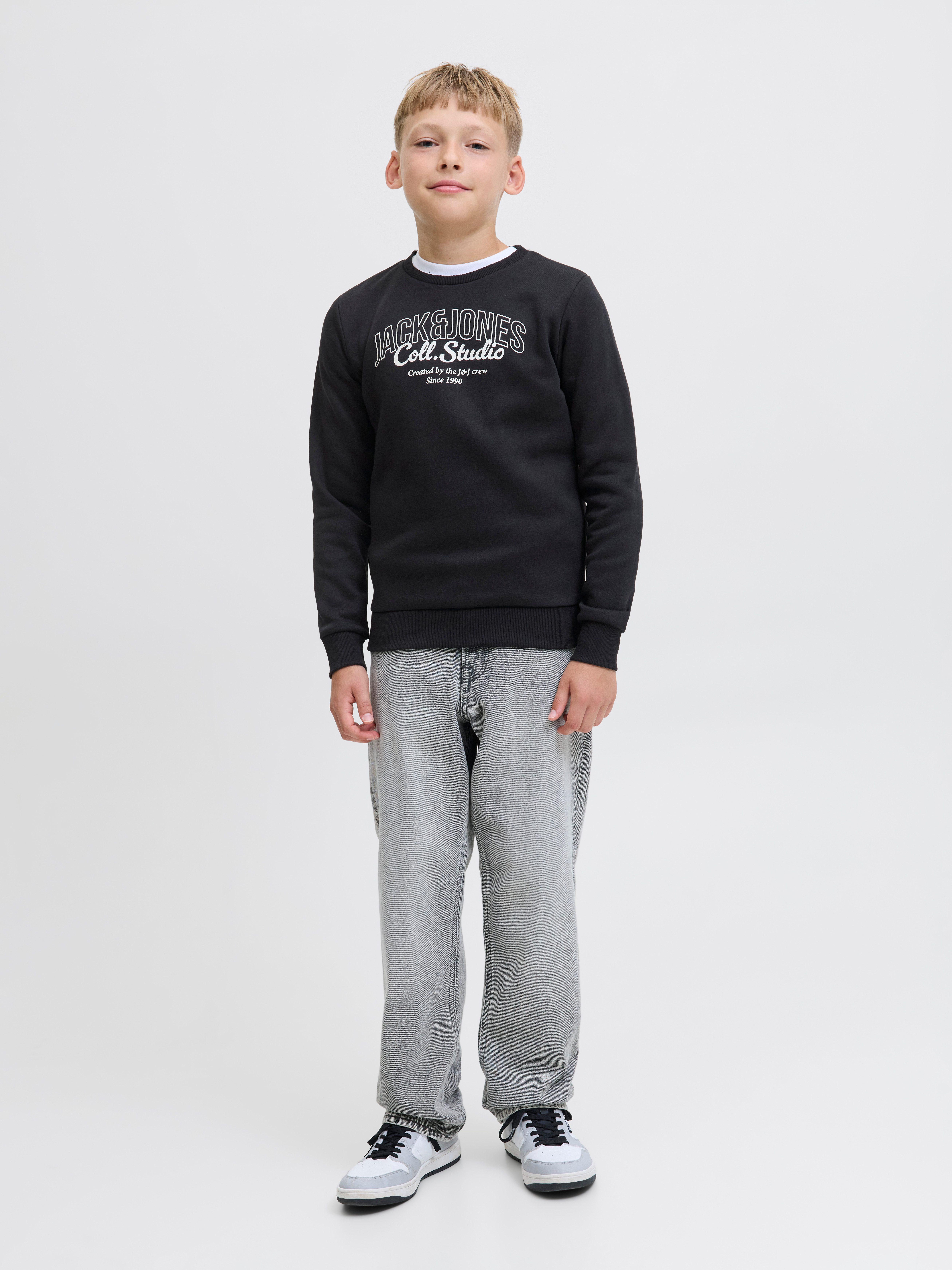 Jack & Jones Junior Sweatshirt JJMAKOTO met print en onderhoudsvriendelijk materiaal