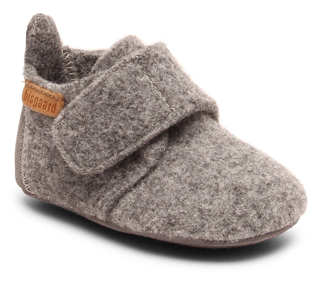 Bisgaard Pantoffels Bisgaard Baby Wool Wagen schoen, babyschoen, instapschoen met klittenbandsluiting