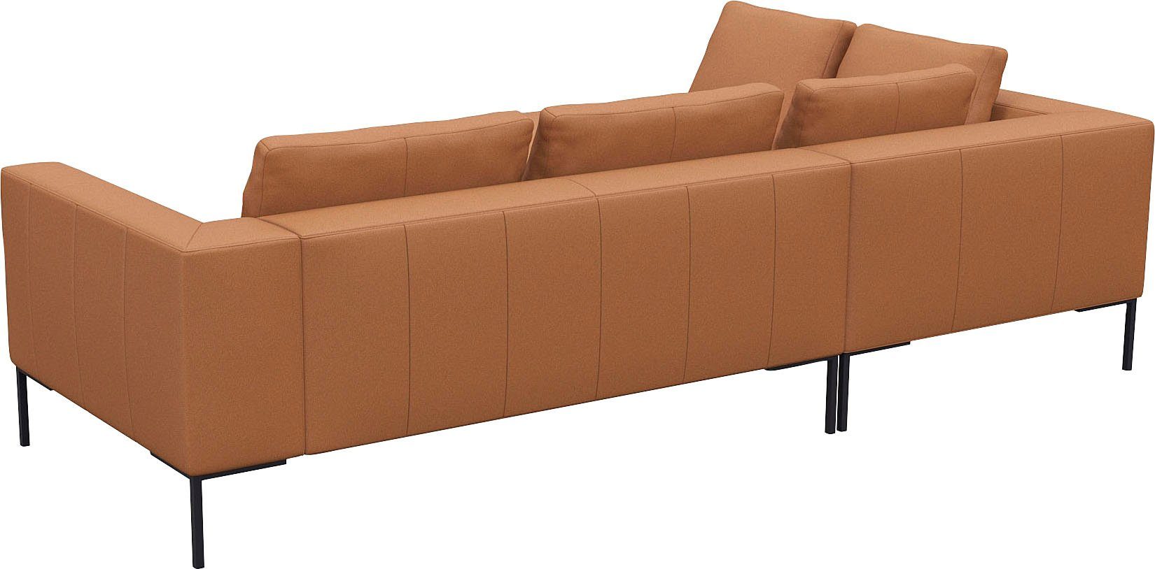 FLEXLUX Hoekbank Loano, supercomfortabel zitcomfort door koudschuim in de zitting moderne bank, vrij in de ruimte te plaatsen, losse kussens, l-vorm