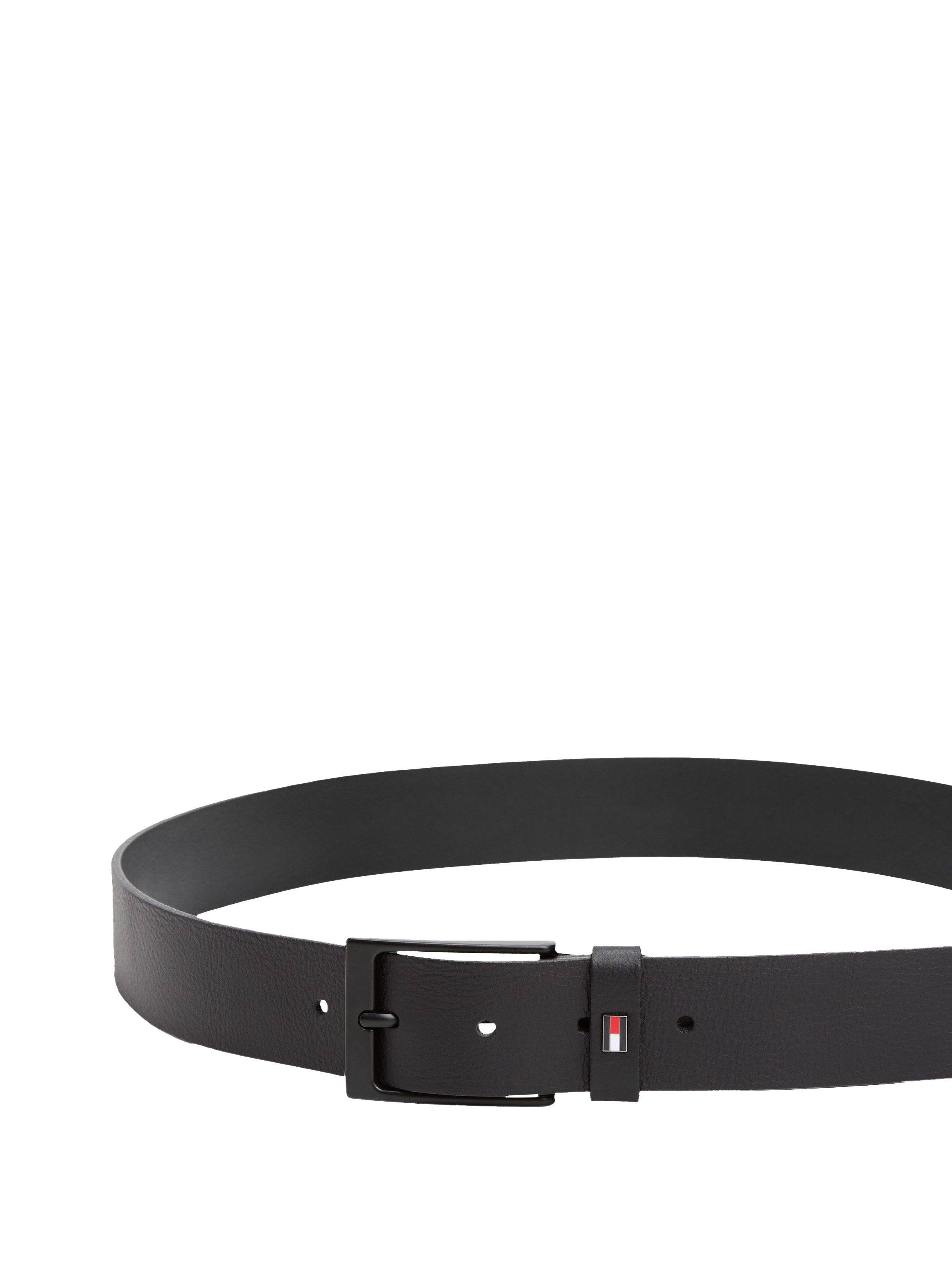 Tommy Hilfiger Leren riem LAYTON 3.5 Metalen patch, eenvoudige doornsluiting