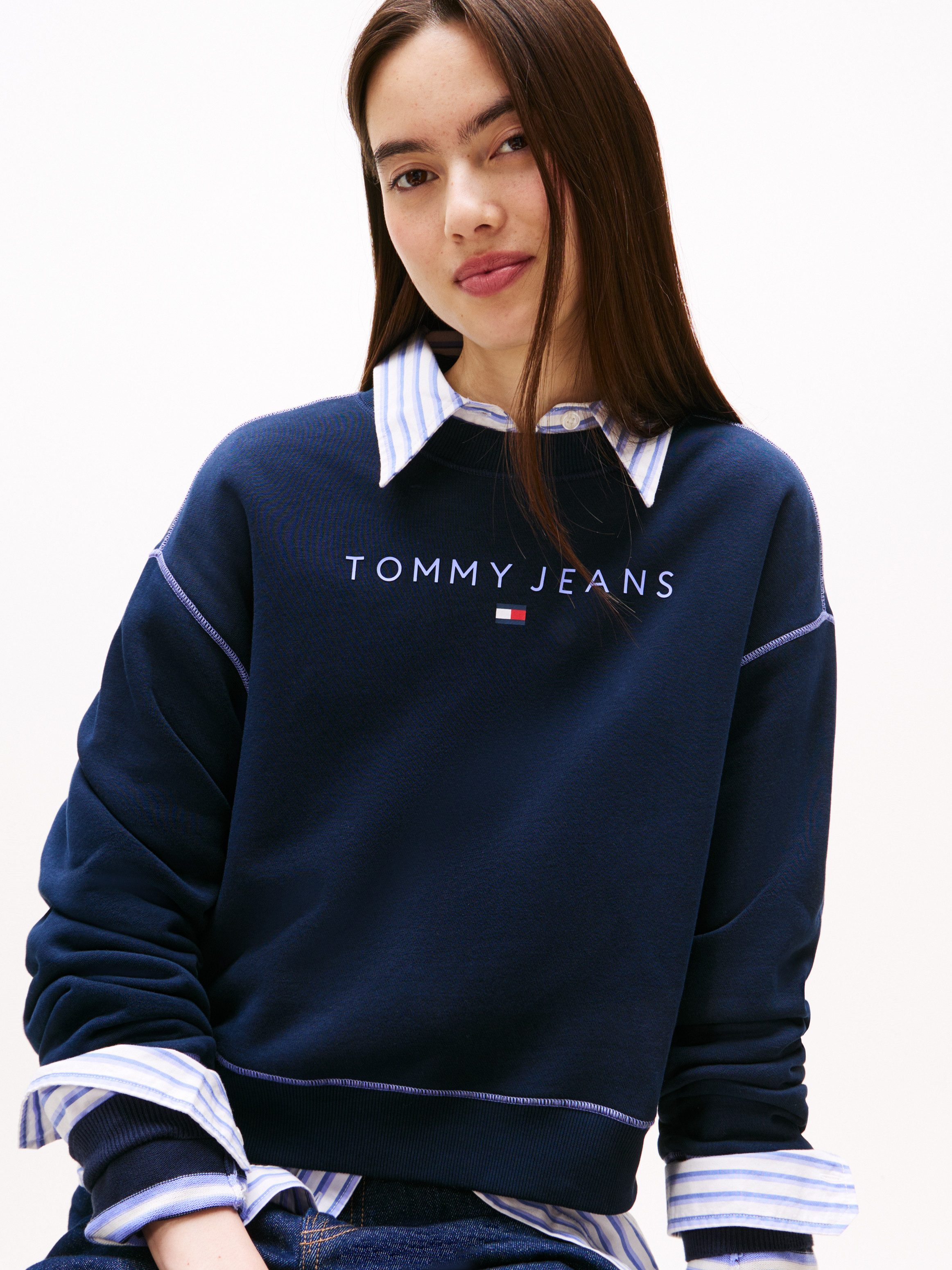 TOMMY JEANS Sweatshirt TJW RLX CRP STITCH LINEAR CREW