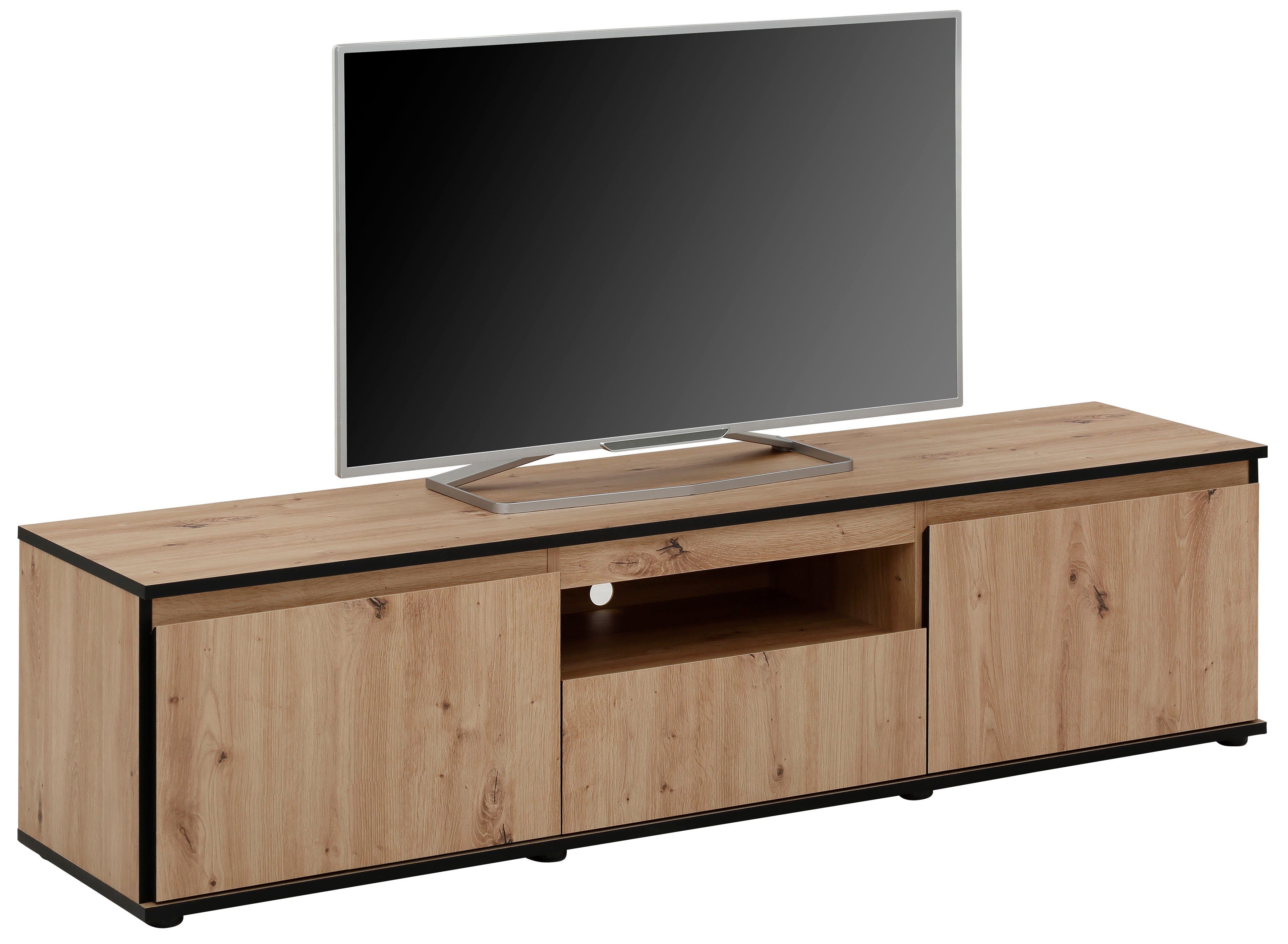 HELA Tv-meubel Ariana met schuinverwerkte verzonken grepen, breedte 160 cm