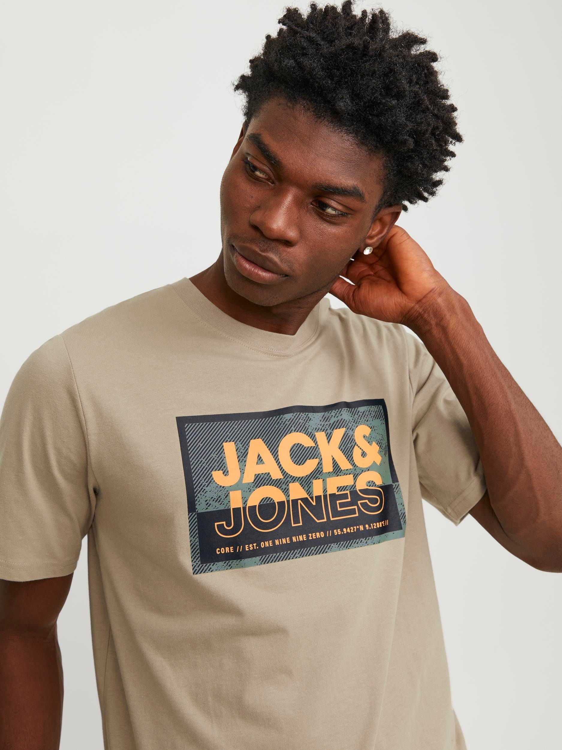 Jack & Jones Shirt met korte mouwen JCOLOGAN TEE SS CREW NECK SS24 LN