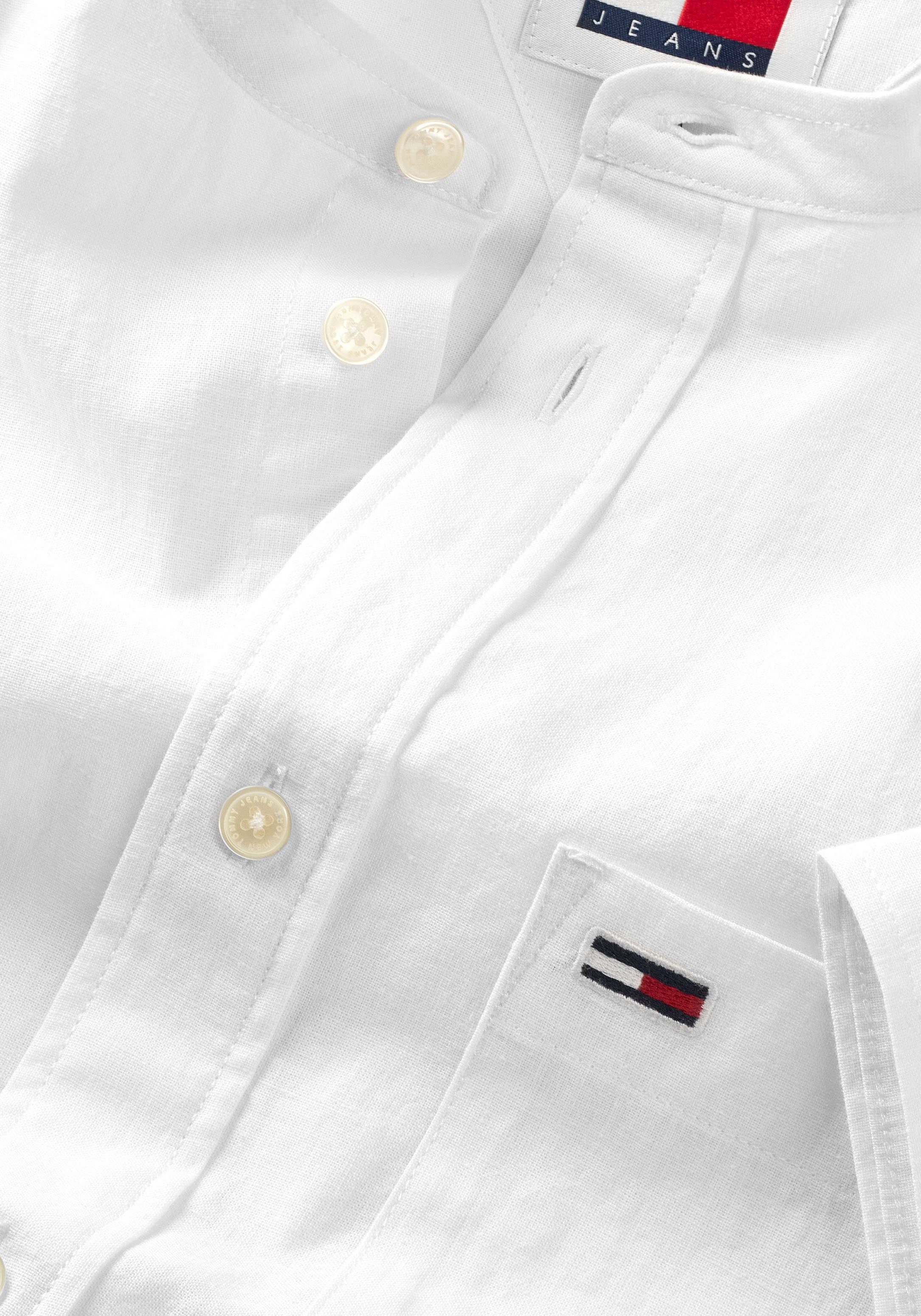TOMMY JEANS Overhemd met korte mouwen TJM REG MAO LINEN BLEND SS SHIRT