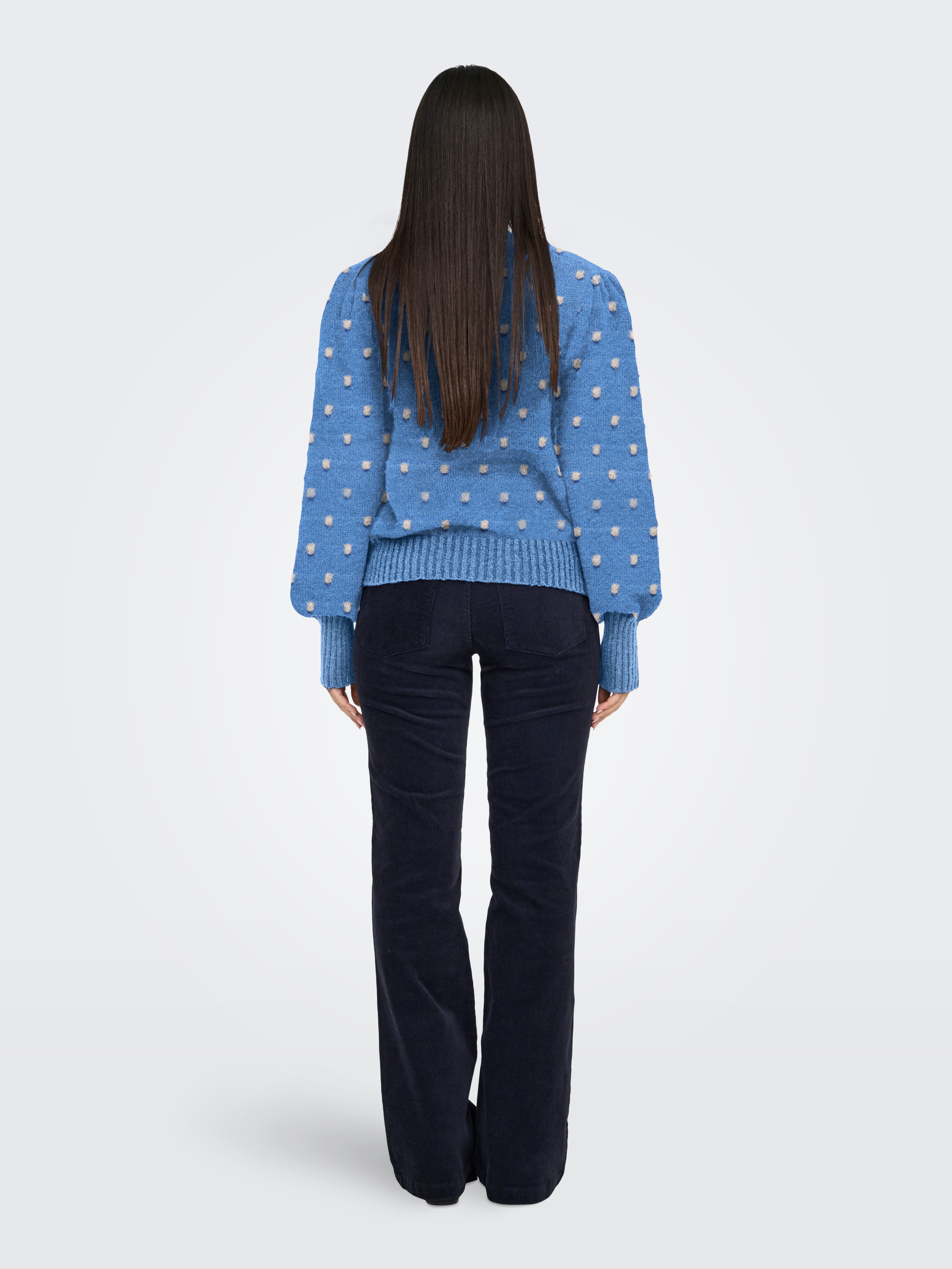 JDY Trui met ronde hals JDYSIGRID LIFE L/S ON PUFF PULL KNT NOOS