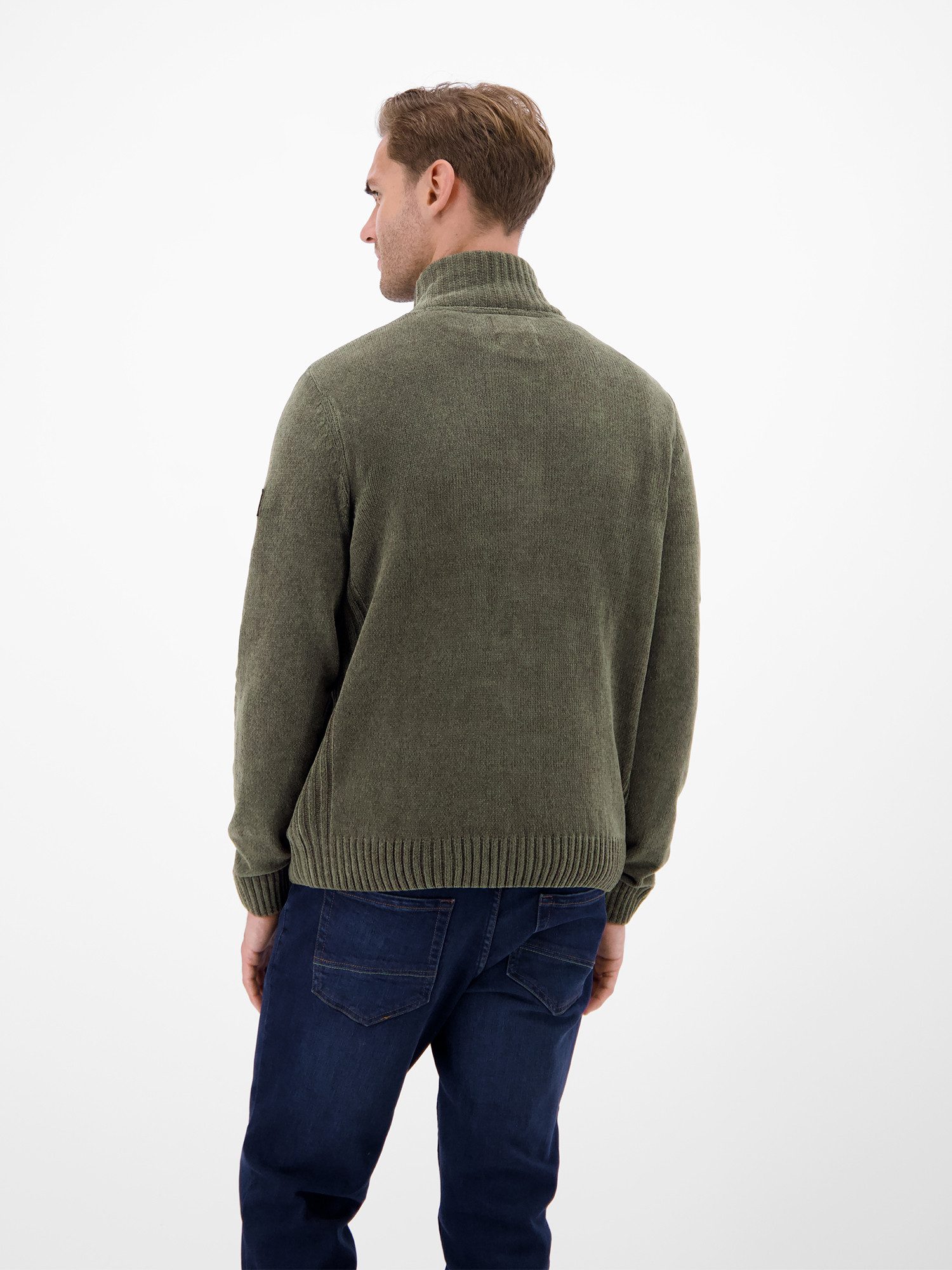 Lerros Gebreide trui LERROS Heren gebreide troyer, zacht als fluweel