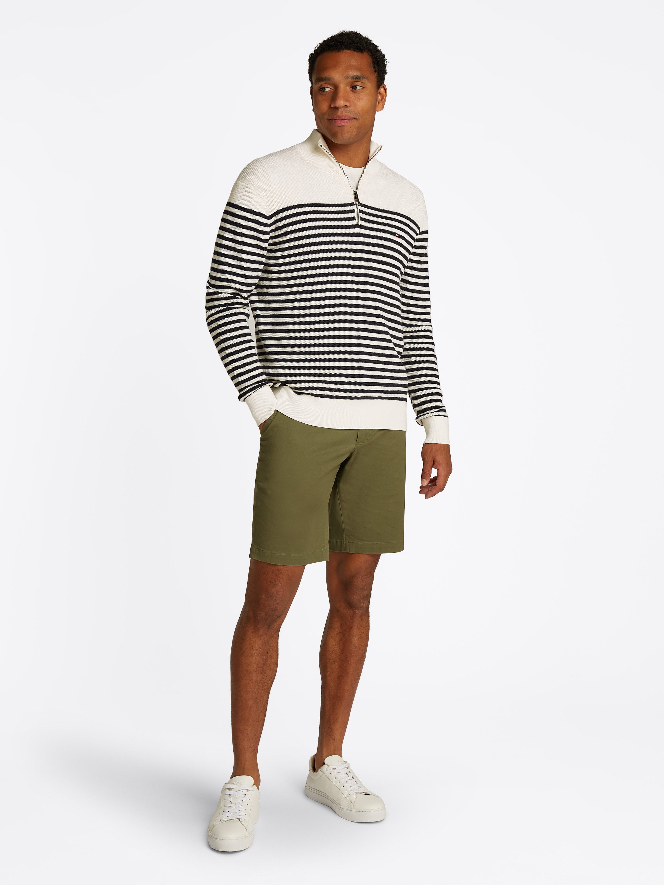 Tommy Hilfiger Schipperstrui RACKING STRUCTURE ZIP MOCK