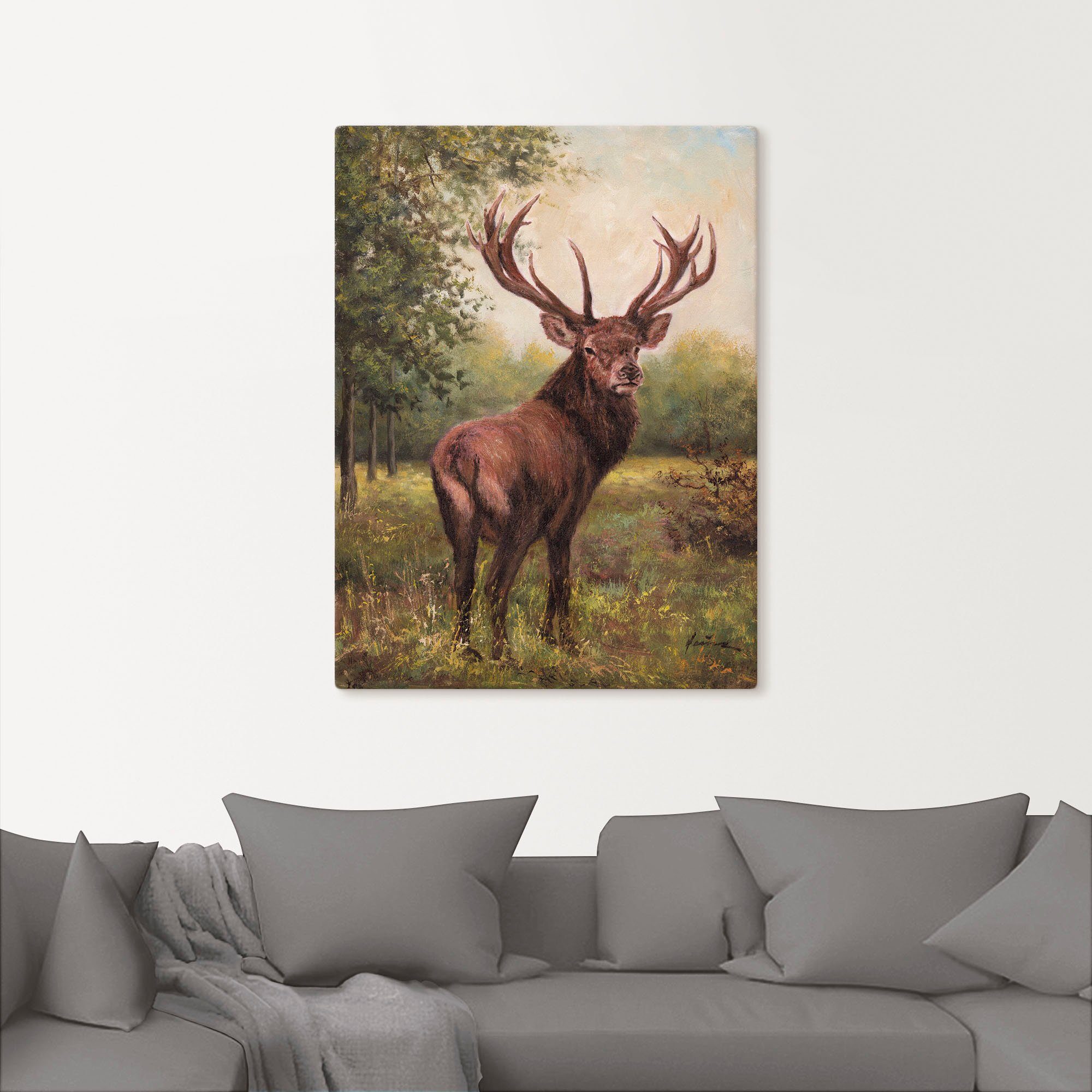 Artland Artprint Edelhert als artprint op linnen, poster, muursticker in verschillende maten