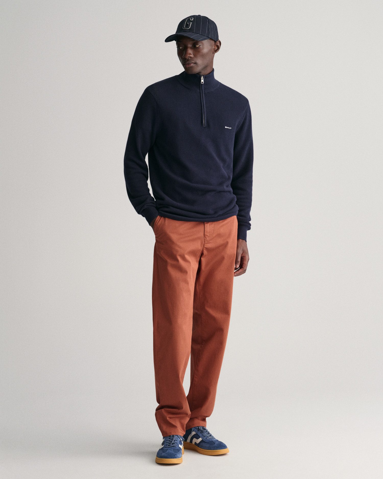 Gant Schipperstrui COTTON PIQUE HALF ZIP