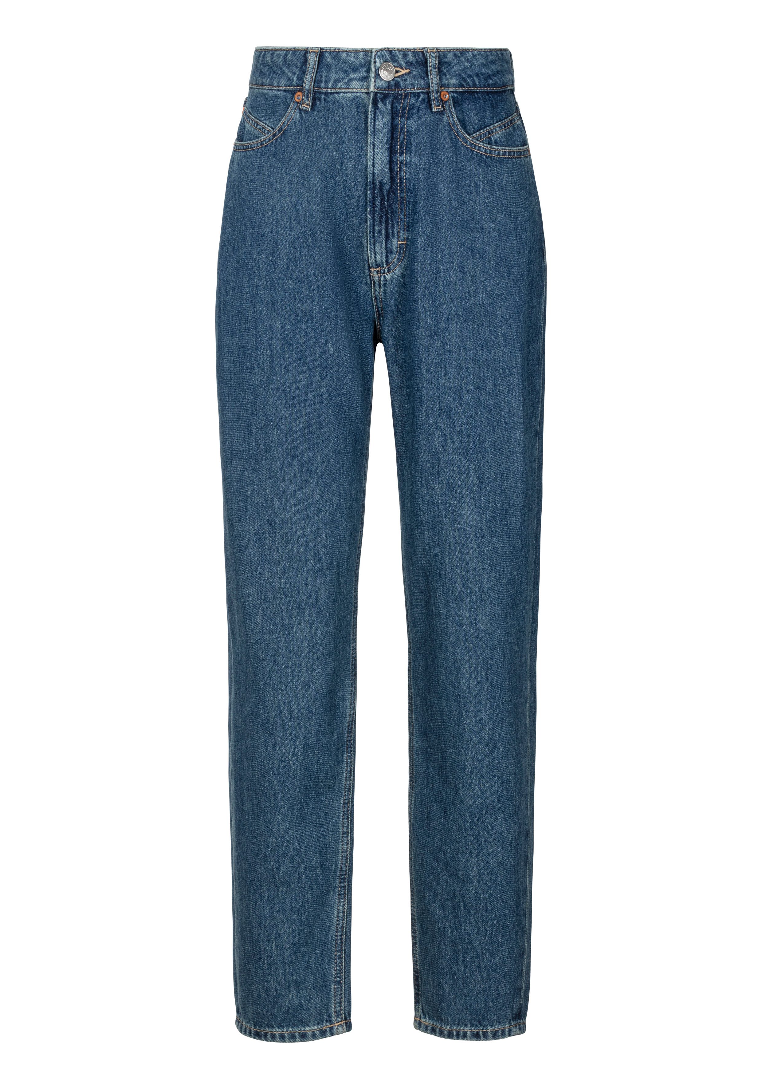Boss Orange Mom jeans Ruth High Rise Hochbund High Waist Premium Denim Jeans (BOSS ORANGE DENIM) dames jeans maat 34 blauw