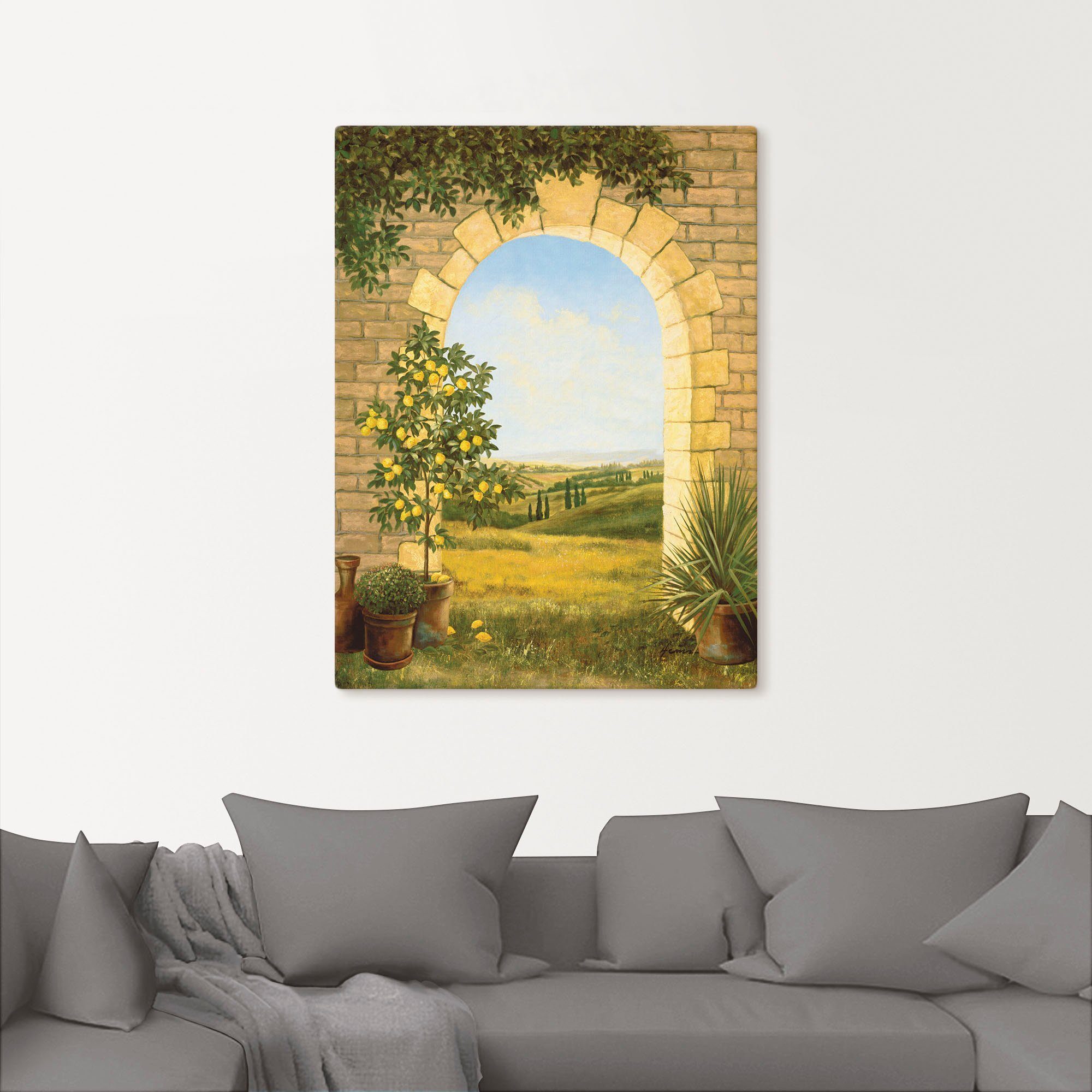 Artland Artprint Citroenboompje voor de boog II als artprint van aluminium, artprint voor buiten, artprint op linnen, poster in verschillende maten. maten