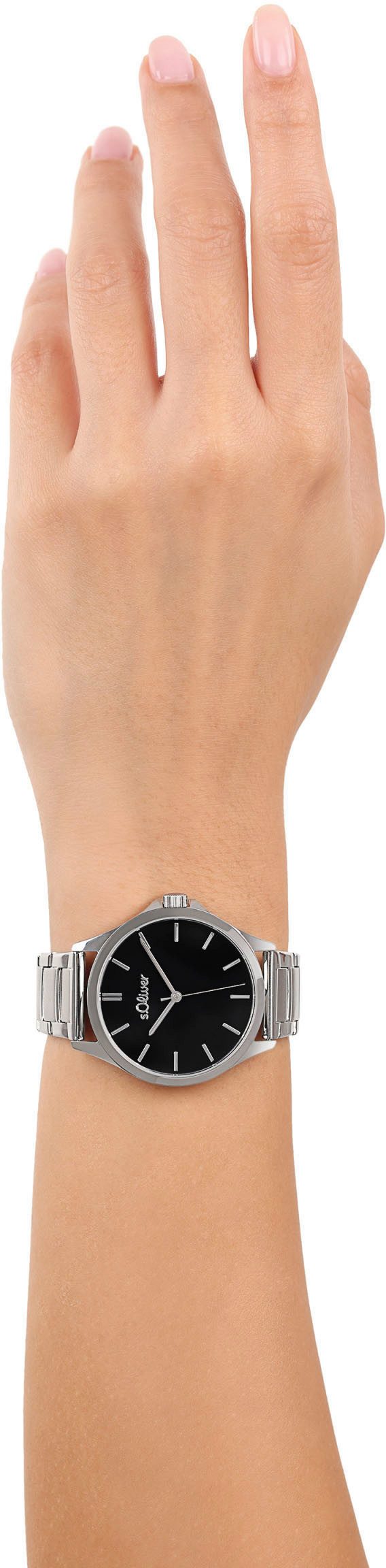 s.Oliver Kwartshorloge Horloge, dameshorloge, stalen band, analoog